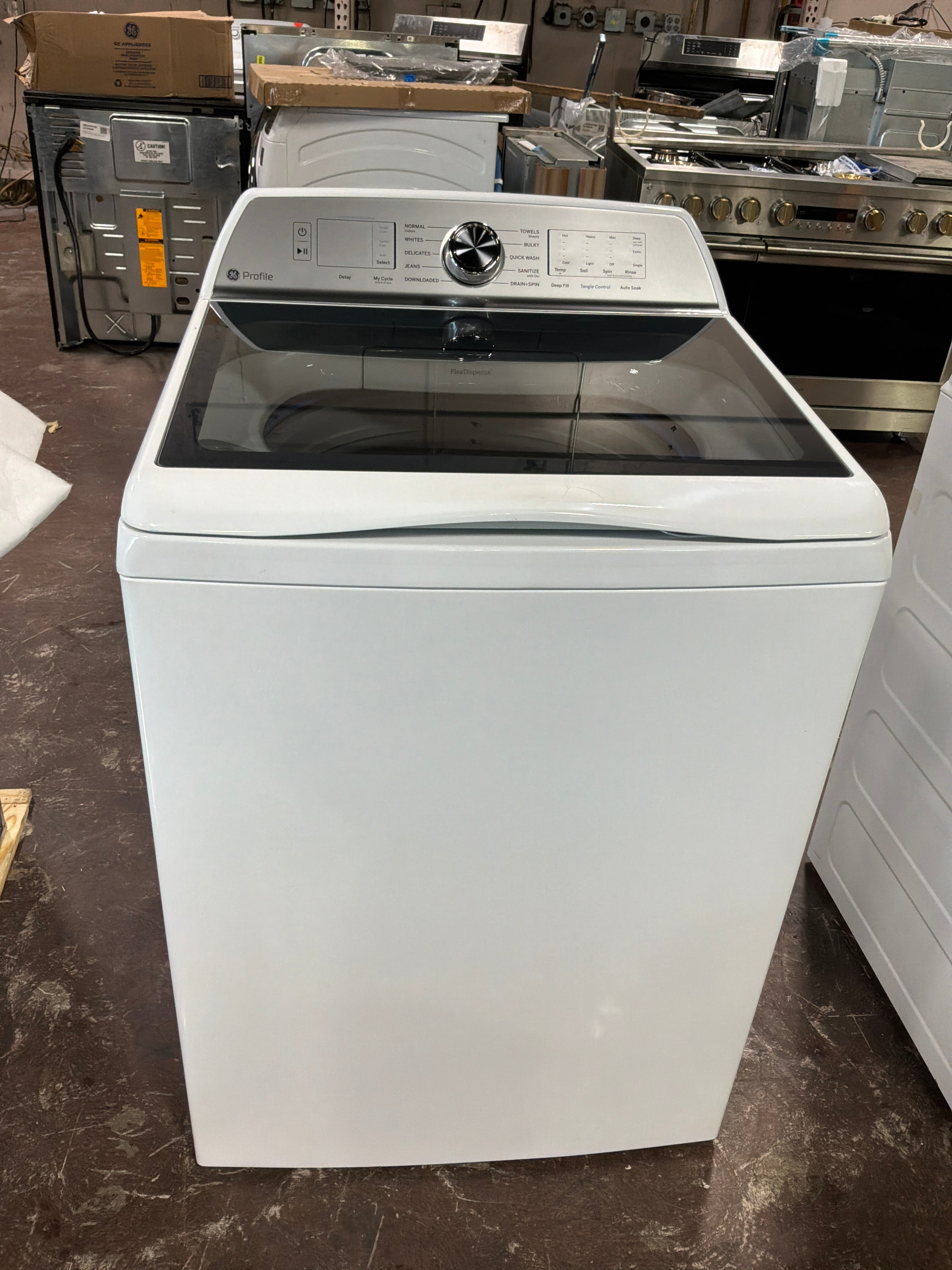 GE Profile™ ENERGY STAR® 5.0 cu. ft. Capacity Washer with Smarter Wash Technology and FlexDispense™