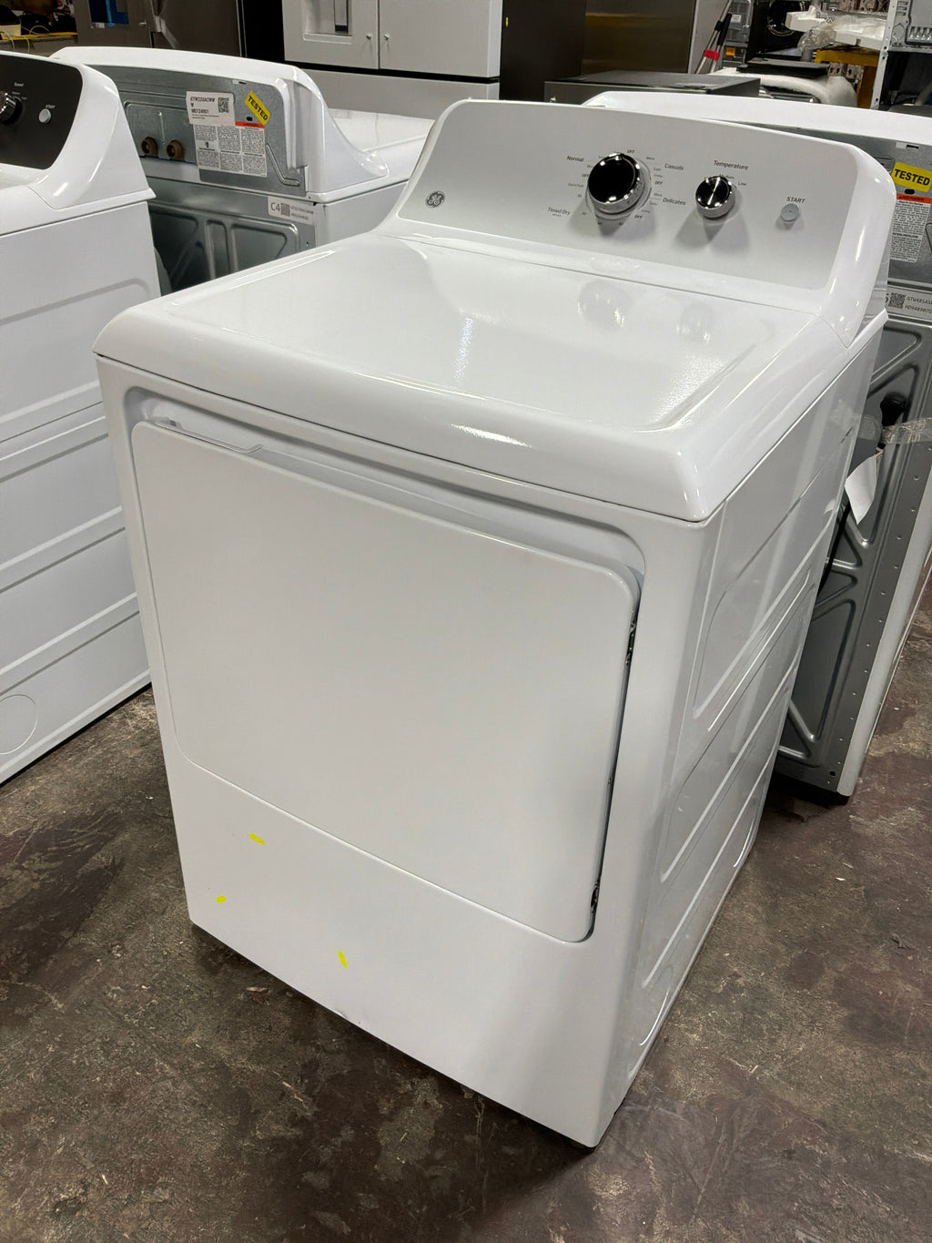GE GE® 7.2 cu. ft. Capacity Electric Dryer with Up To 120 ft. Venting and Reversible Door