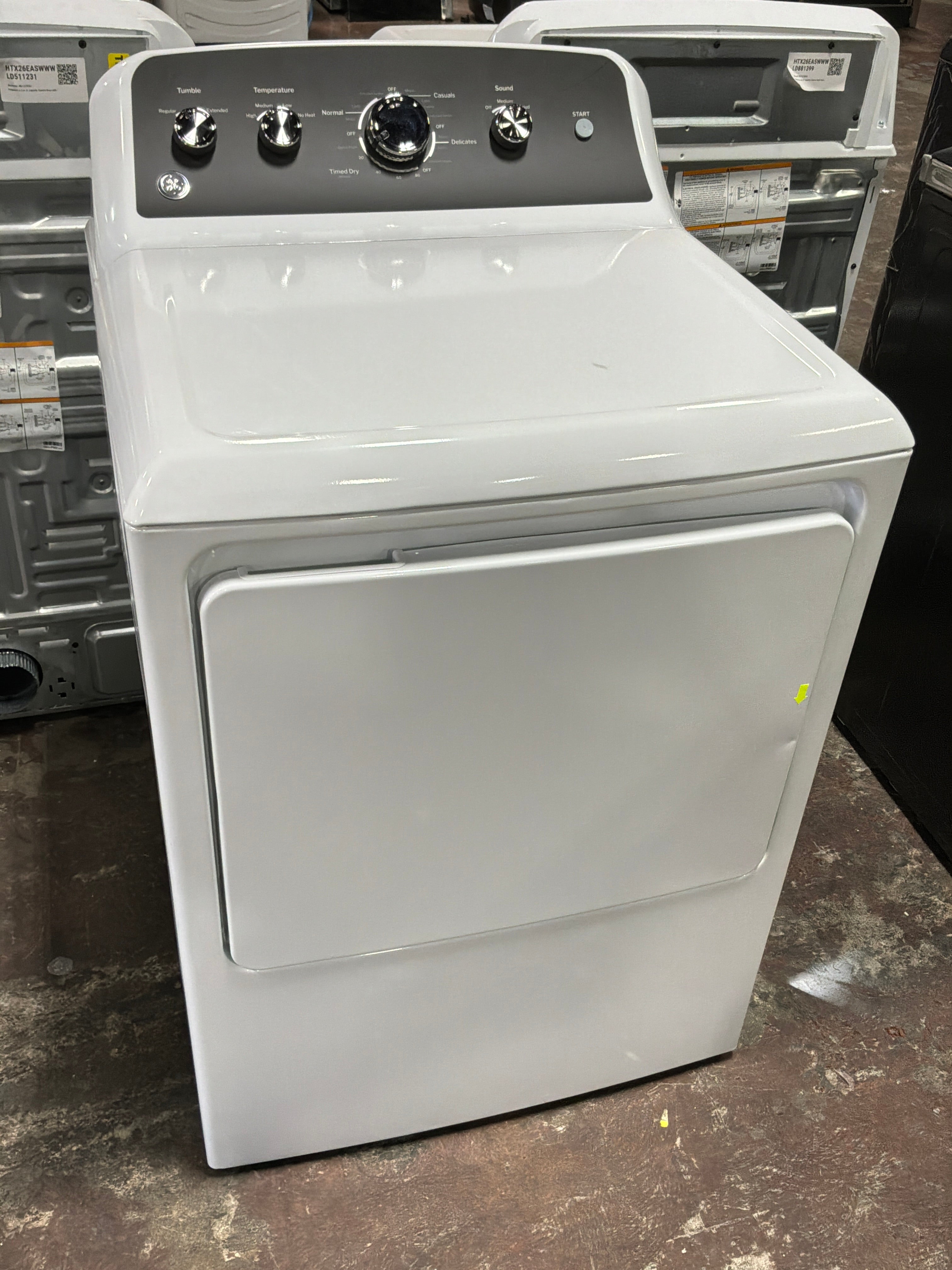 GE GE® 7.2 cu. ft. Capacity Electric Dryer with Up To 120 ft. Venting and Extended Tumble