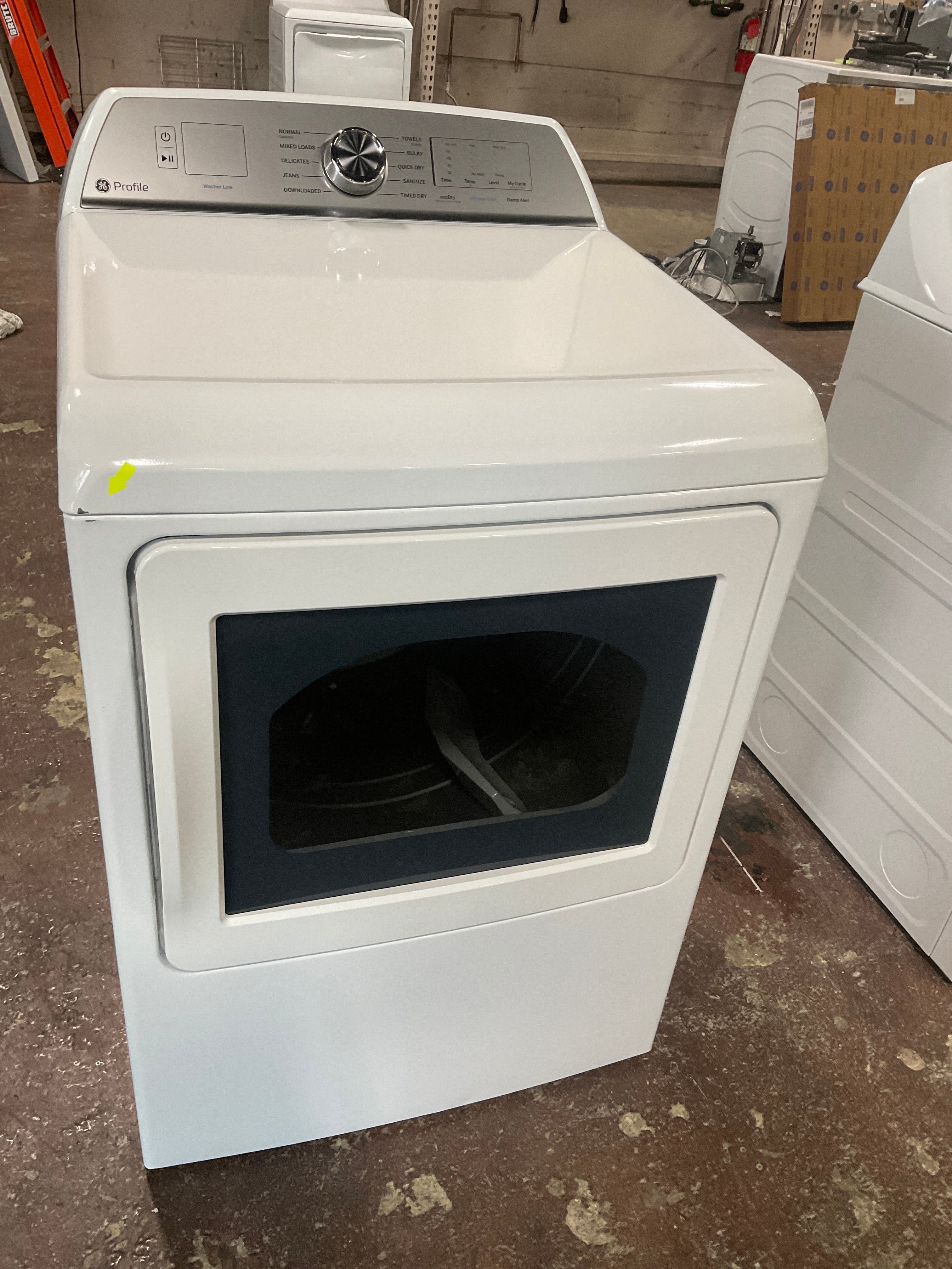 GE Profile™ ENERGY STAR® 7.4 cu. ft. Capacity aluminized alloy drum Electric Dryer with Sanitize Cycle and Sensor Dry