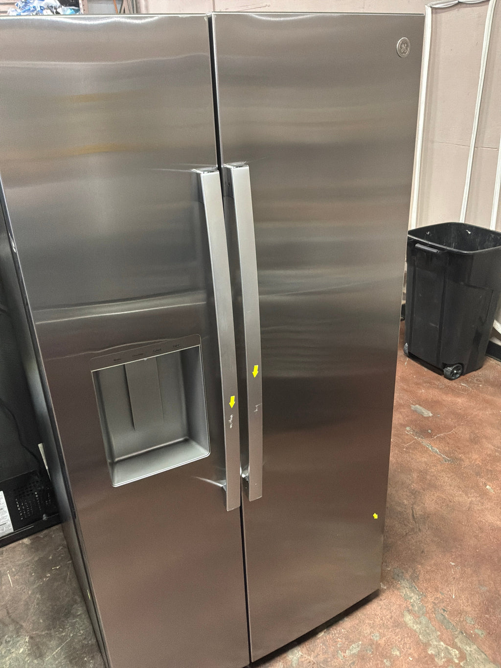 GE® ENERGY STAR® 27.9 Cu. Ft. Side-By-Side Refrigerator with Extra Tall Dispenser and In-Door Icemaker