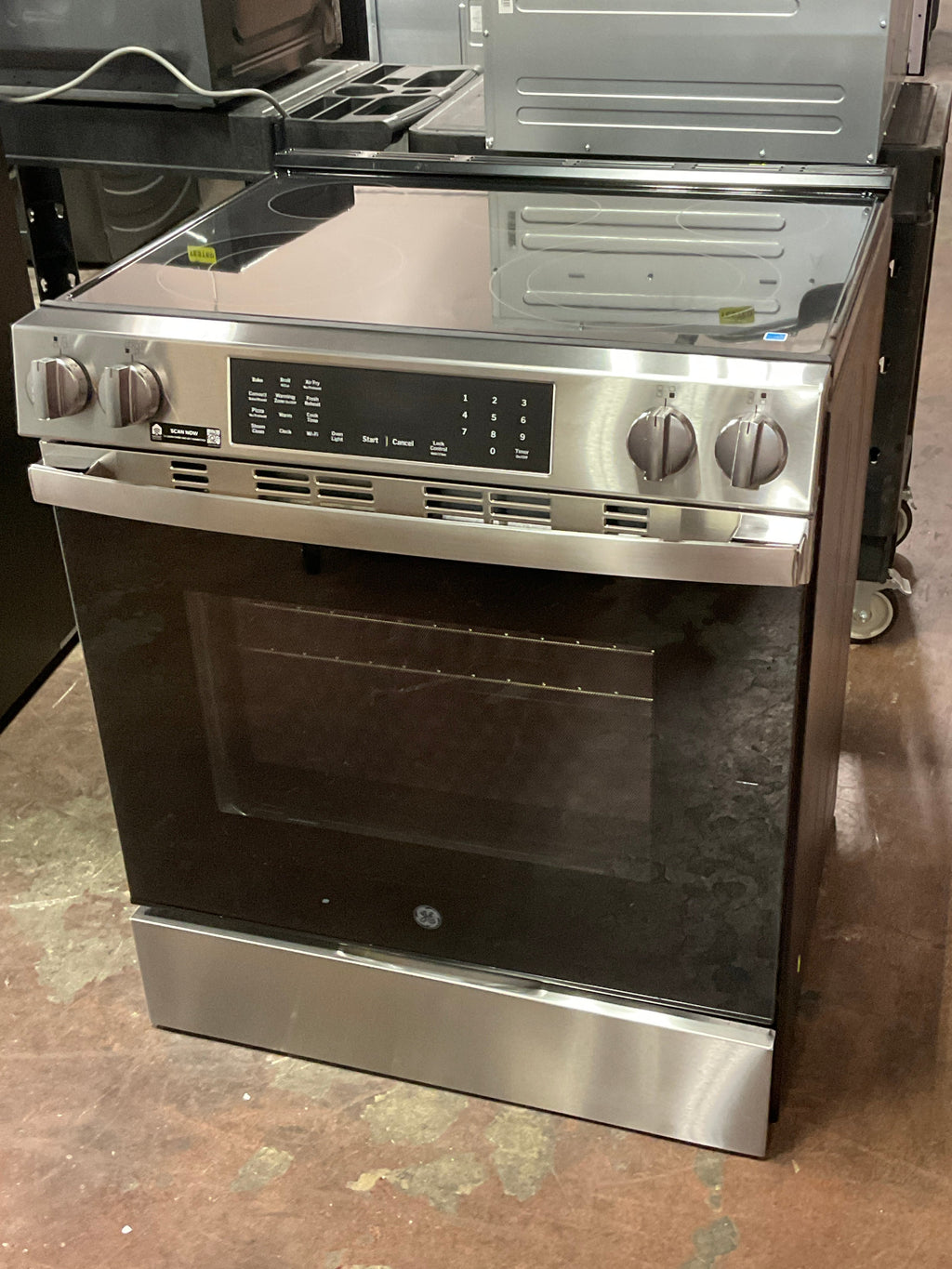 GE® ENERGY STAR® 30" Slide-In Electric Convection Range with No Preheat Air Fry and EasyWash™ Oven Tray