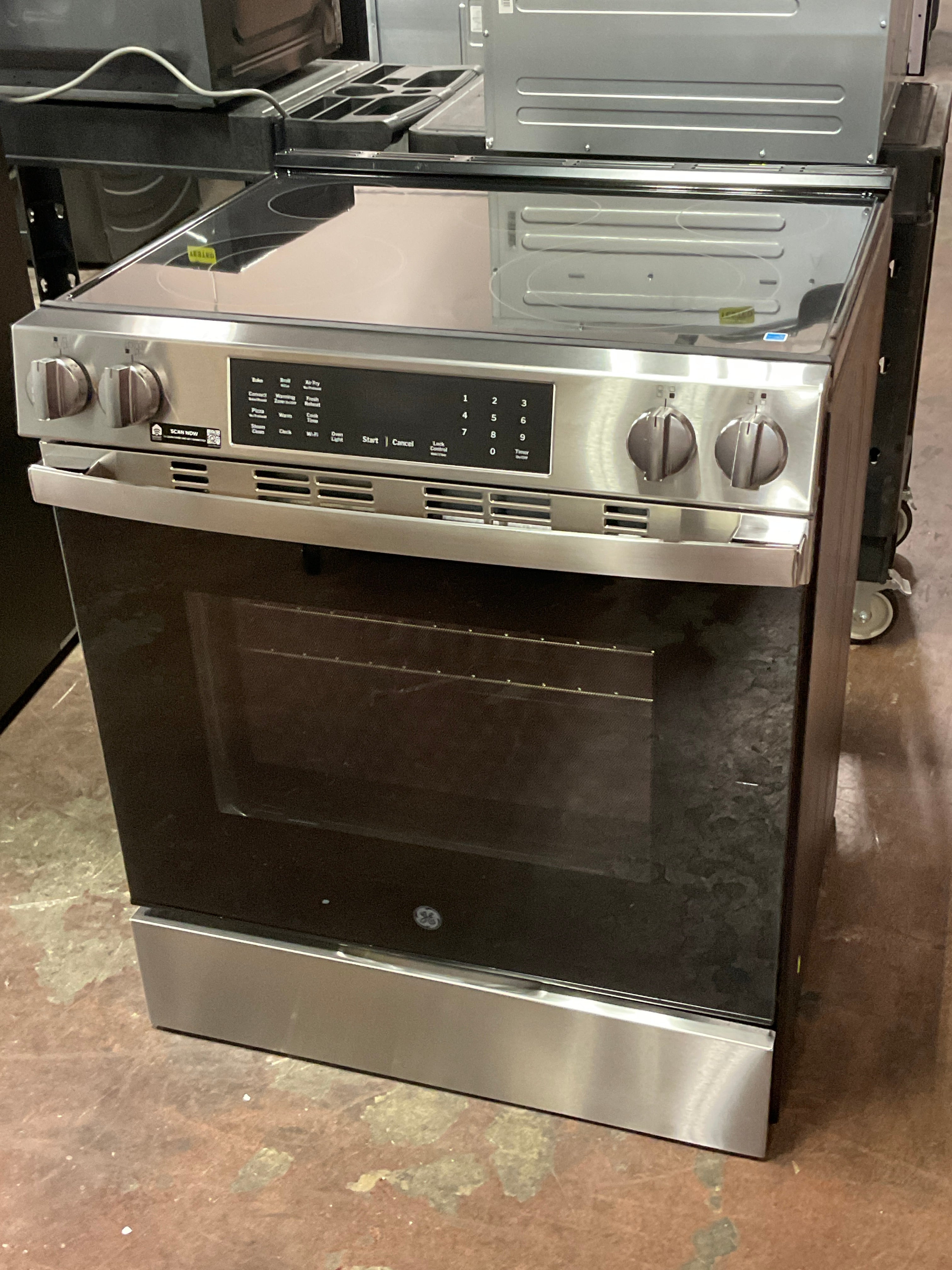 GE® ENERGY STAR® 30" Slide-In Electric Convection Range with No Preheat Air Fry and EasyWash™ Oven Tray