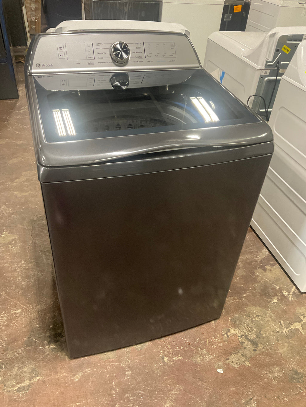 GE Profile™ ENERGY STAR® 5.0 cu. ft. Capacity Washer with Smarter Wash Technology and FlexDispense™