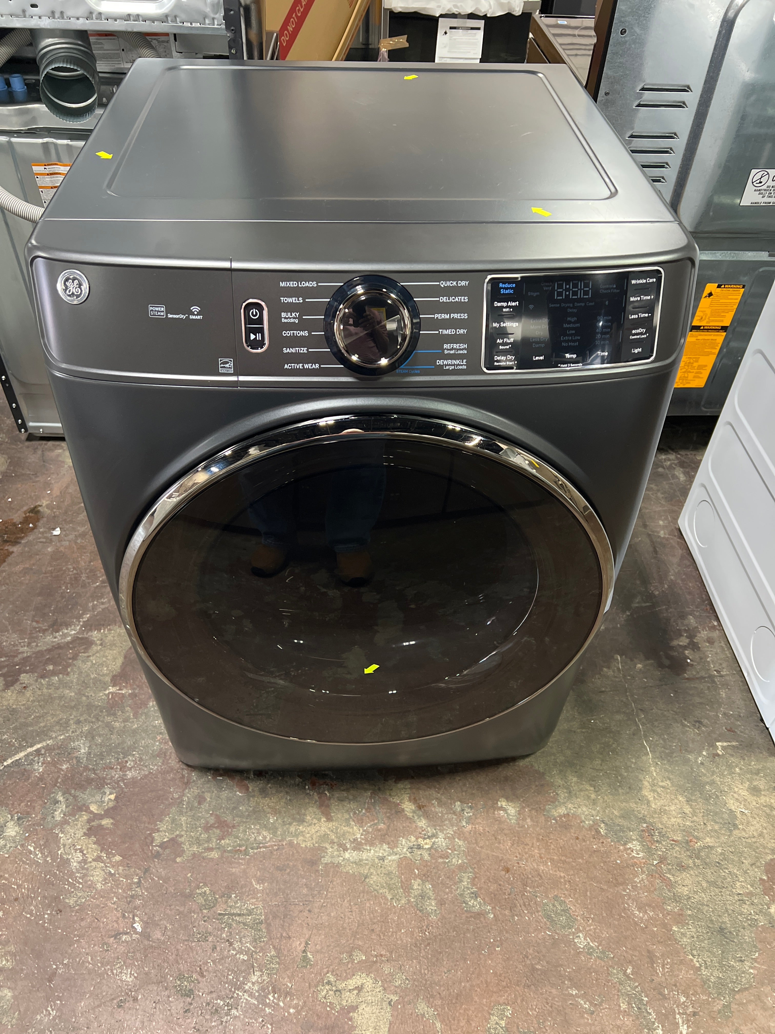 GE® ENERGY STAR® 7.8 cu. ft. Capacity Smart Front Load Gas Dryer with Steam and Sanitize Cycle