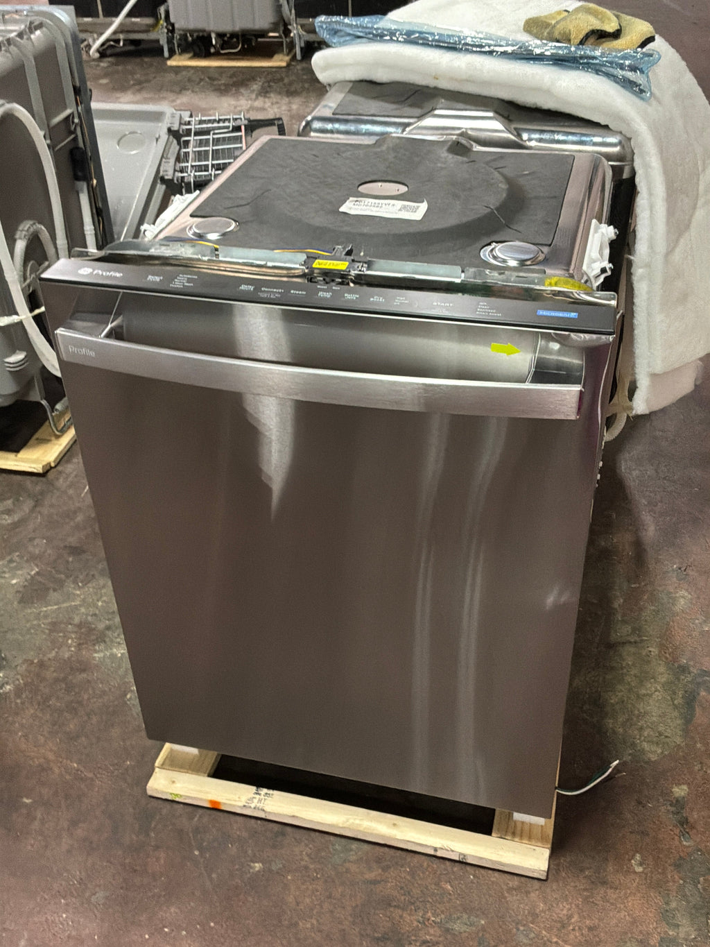 GE Profile™ ENERGY STAR® Fingerprint Resistant Top Control Stainless Interior Dishwasher with Microban™ Antimicrobial Technology