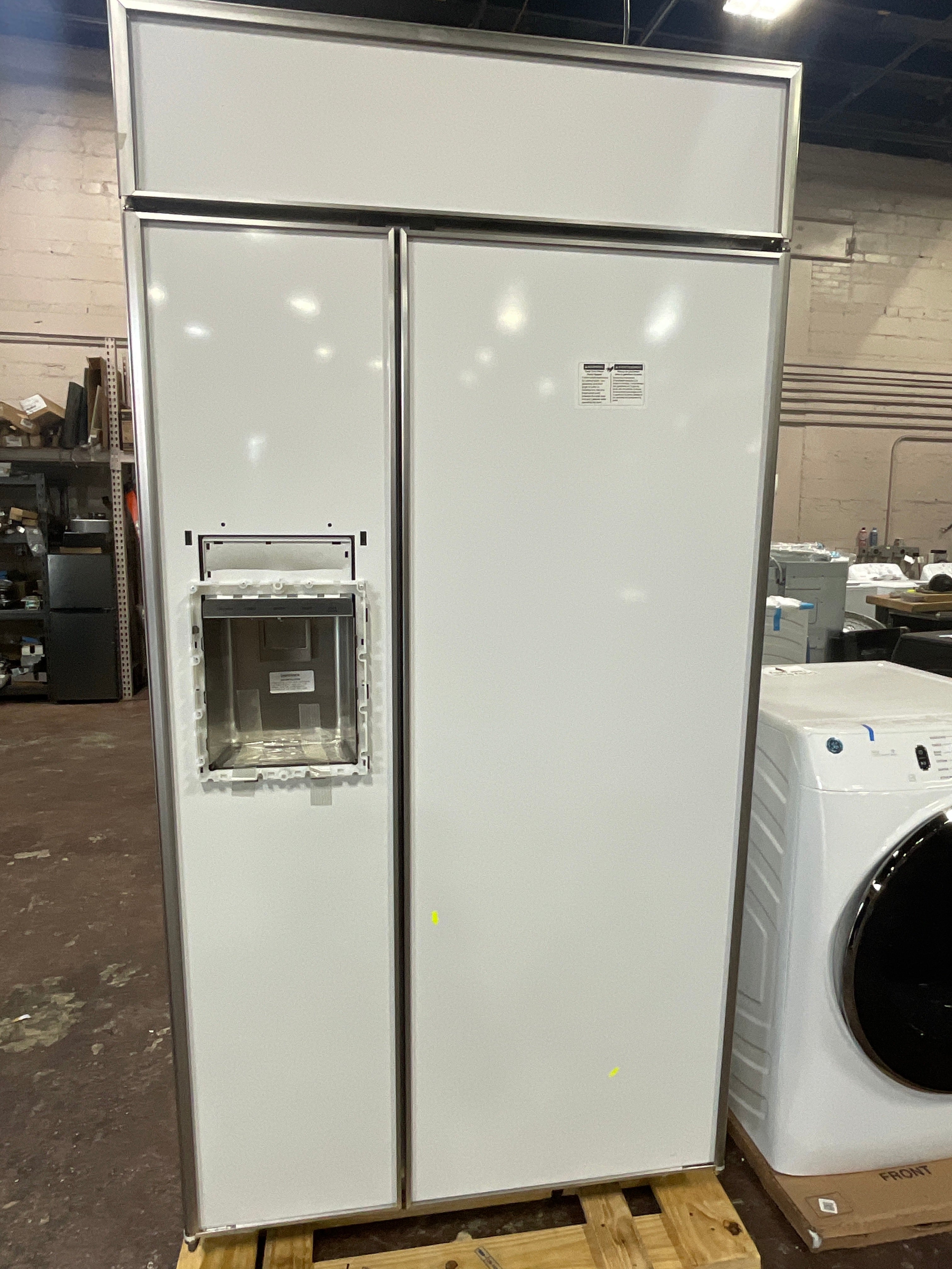 Monogram 42" Panel-Ready Built-In Side-by-Side Refrigerator with Dispenser