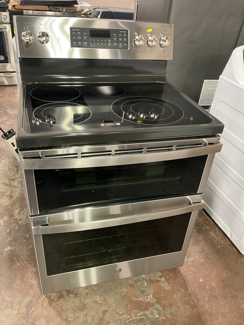GE Profile™ 30" Smart Free-Standing Electric Double Oven Convection Range with No Preheat Air Fry