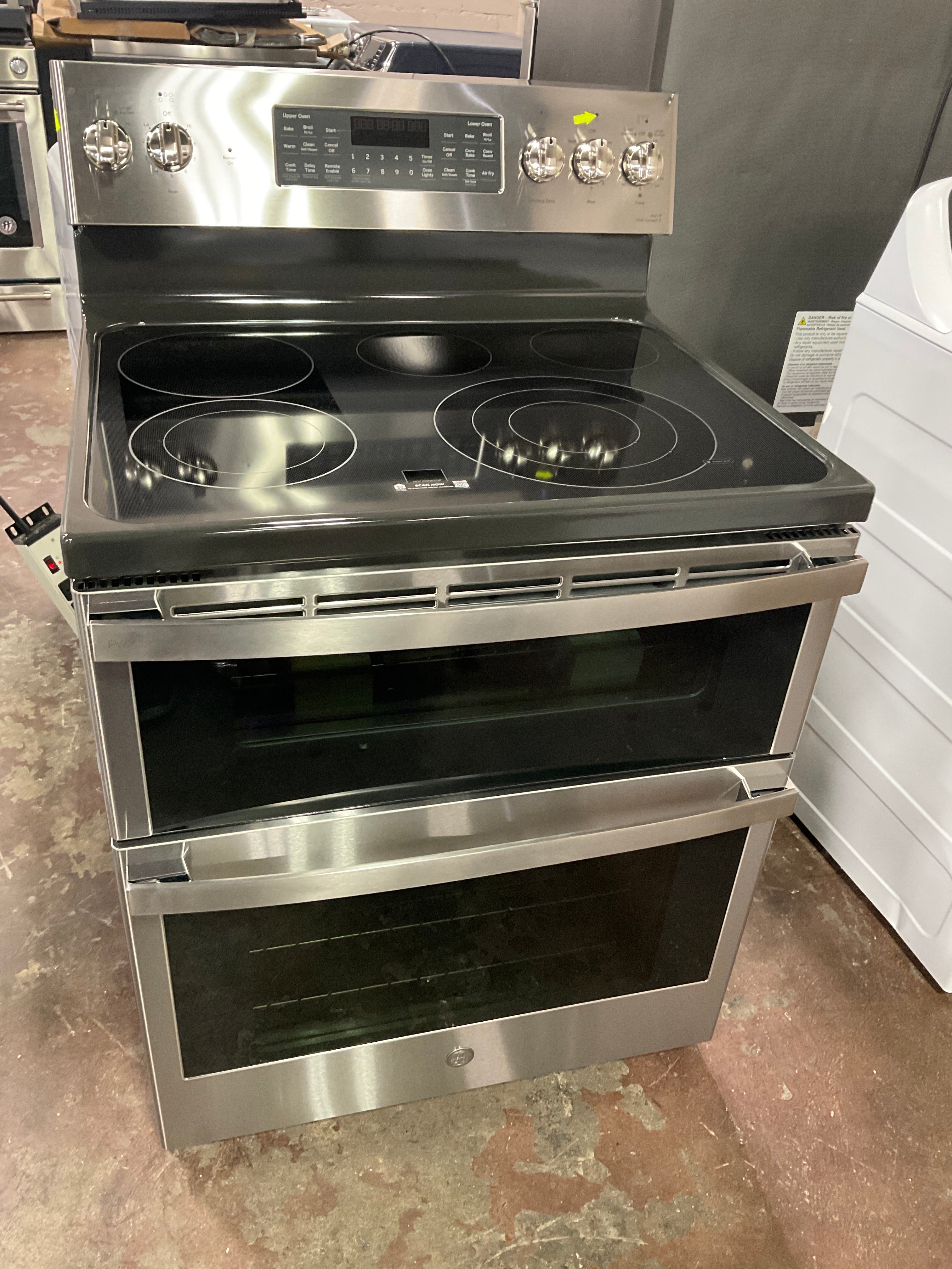 GE Profile™ 30" Smart Free-Standing Electric Double Oven Convection Range with No Preheat Air Fry