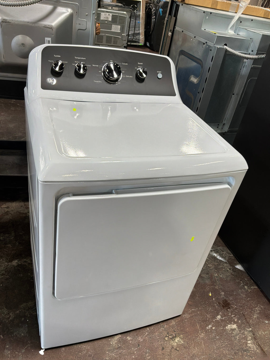 GE GE® 7.2 cu. ft. Capacity Electric Dryer with Up To 120 ft. Venting and Extended Tumble