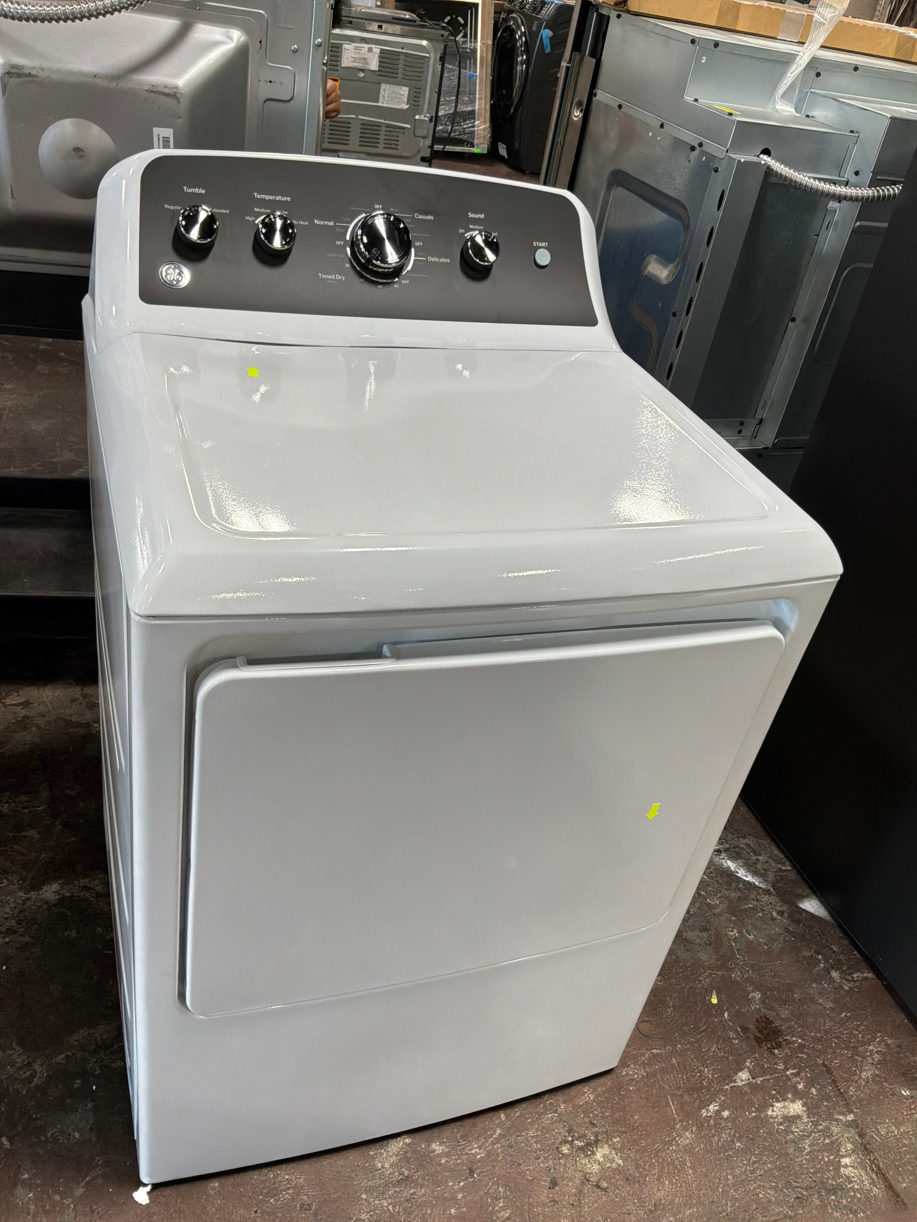 GE GE® 7.2 cu. ft. Capacity Electric Dryer with Up To 120 ft. Venting and Extended Tumble