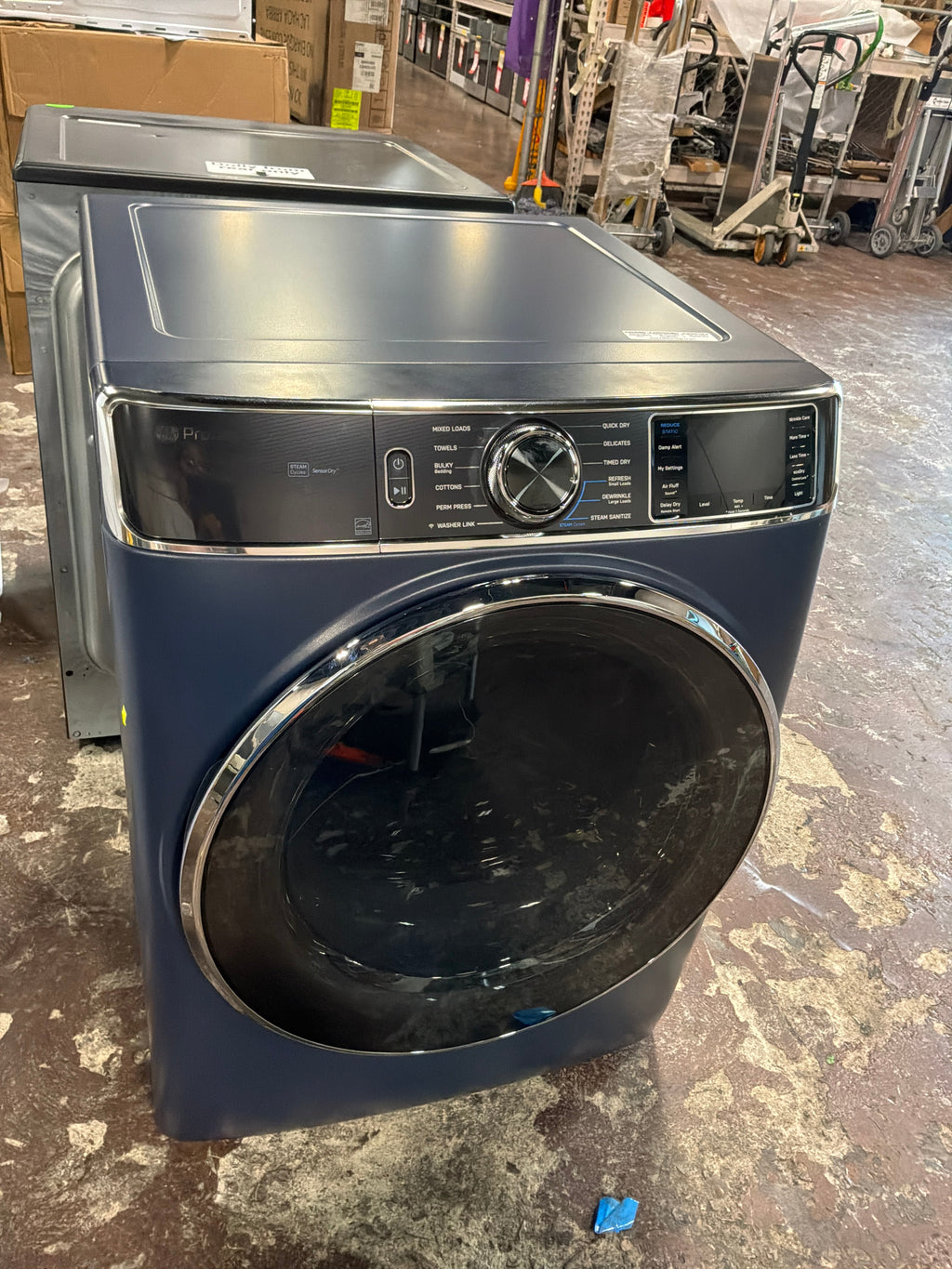 GE Profile™ 7.8 cu. ft. Capacity Smart Front Load Electric Dryer with Steam and Sanitize Cycle