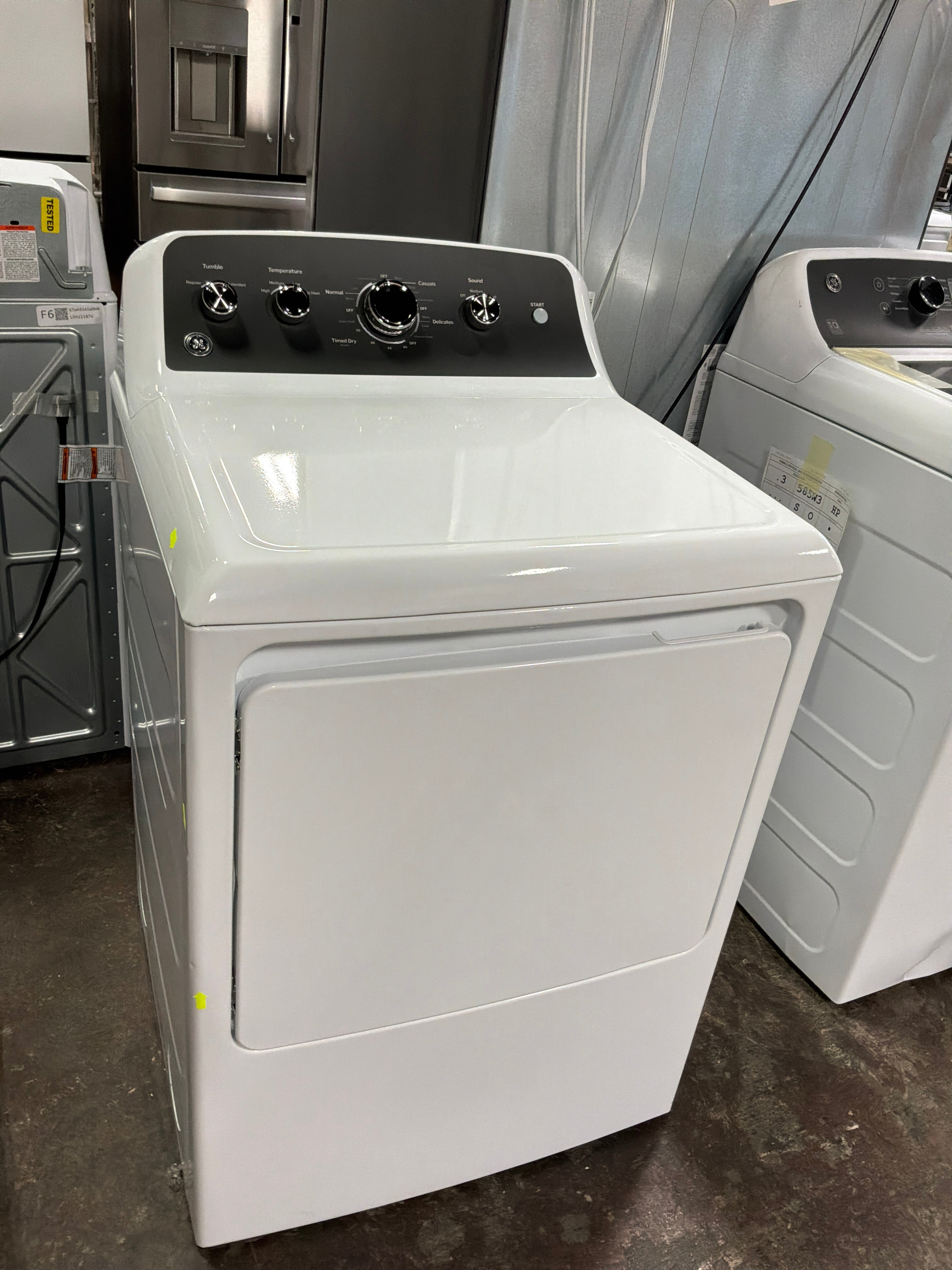 GE GE® 7.2 cu. ft. Capacity Electric Dryer with Up To 120 ft. Venting and Extended Tumble