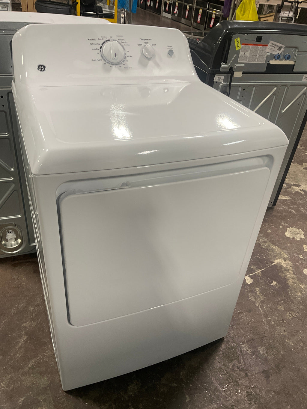 GE 6.2 cu. ft. Capacity Electric Dryer with Up To 120 ft. Venting and Shallow Depth