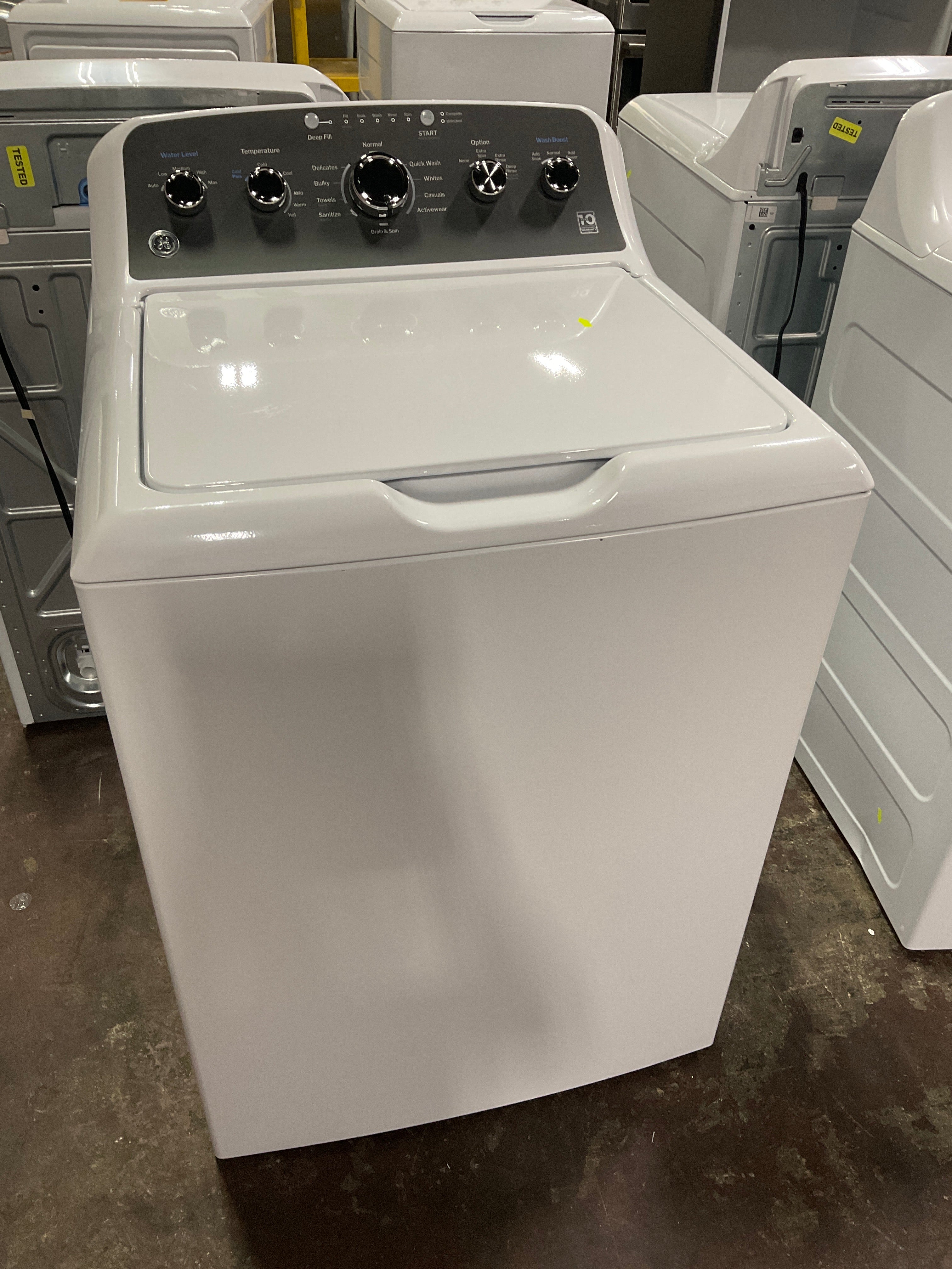 GE GE® 4.5 cu. ft. Capacity Washer with Stainless Steel Basket, Cold Plus and Wash Boost