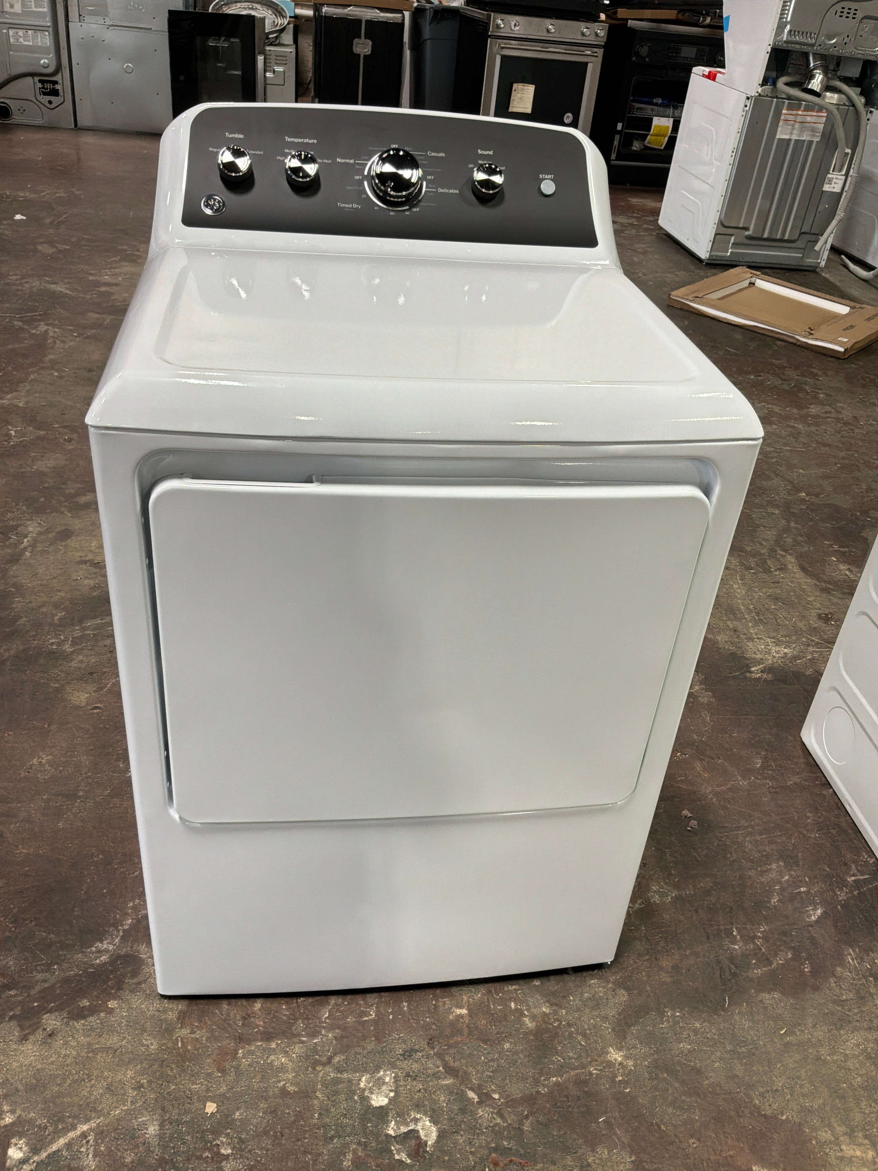 GE GE® 7.2 cu. ft. Capacity Electric Dryer with Up To 120 ft. Venting and Extended Tumble