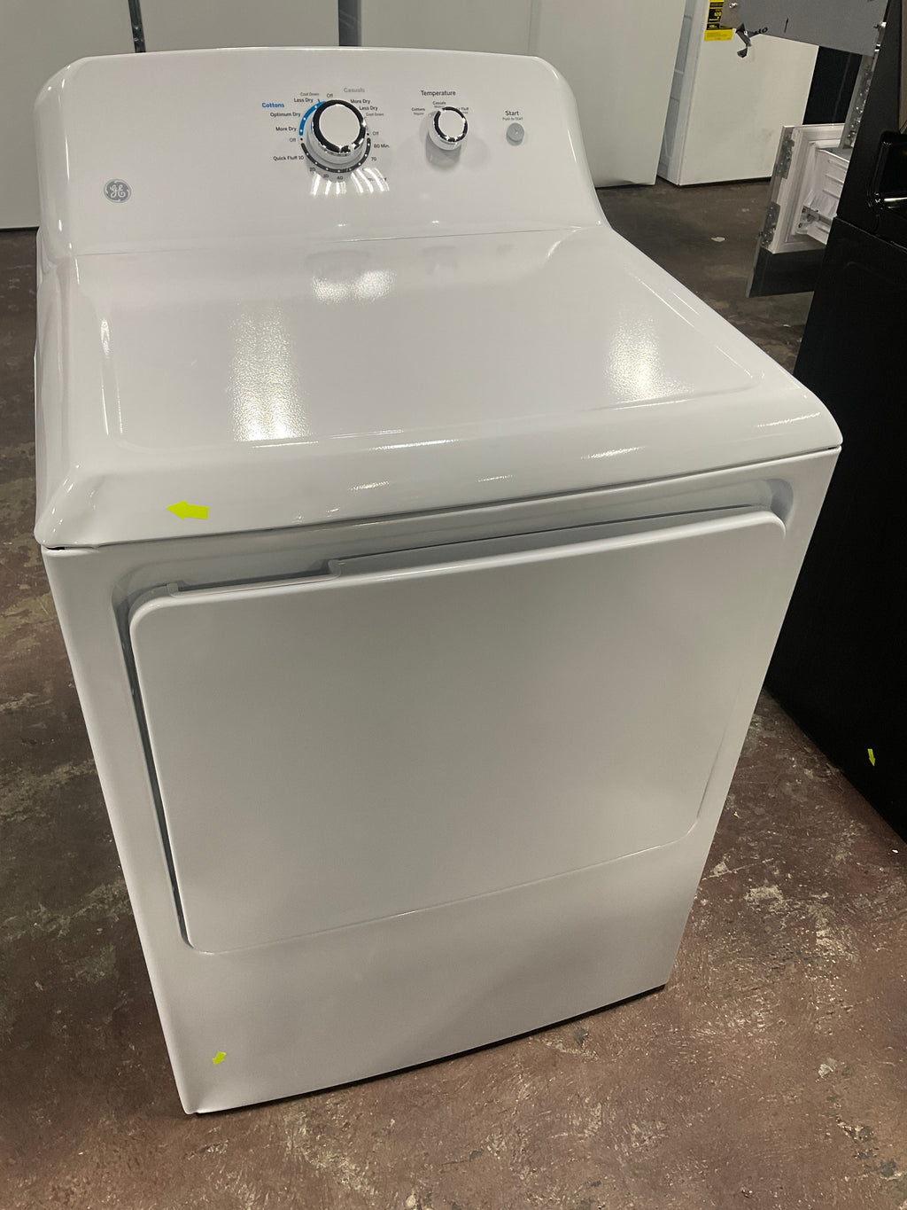 GE 6.2 cu. ft. Capacity Electric Dryer with Up To 120 ft. Venting and Shallow Depth