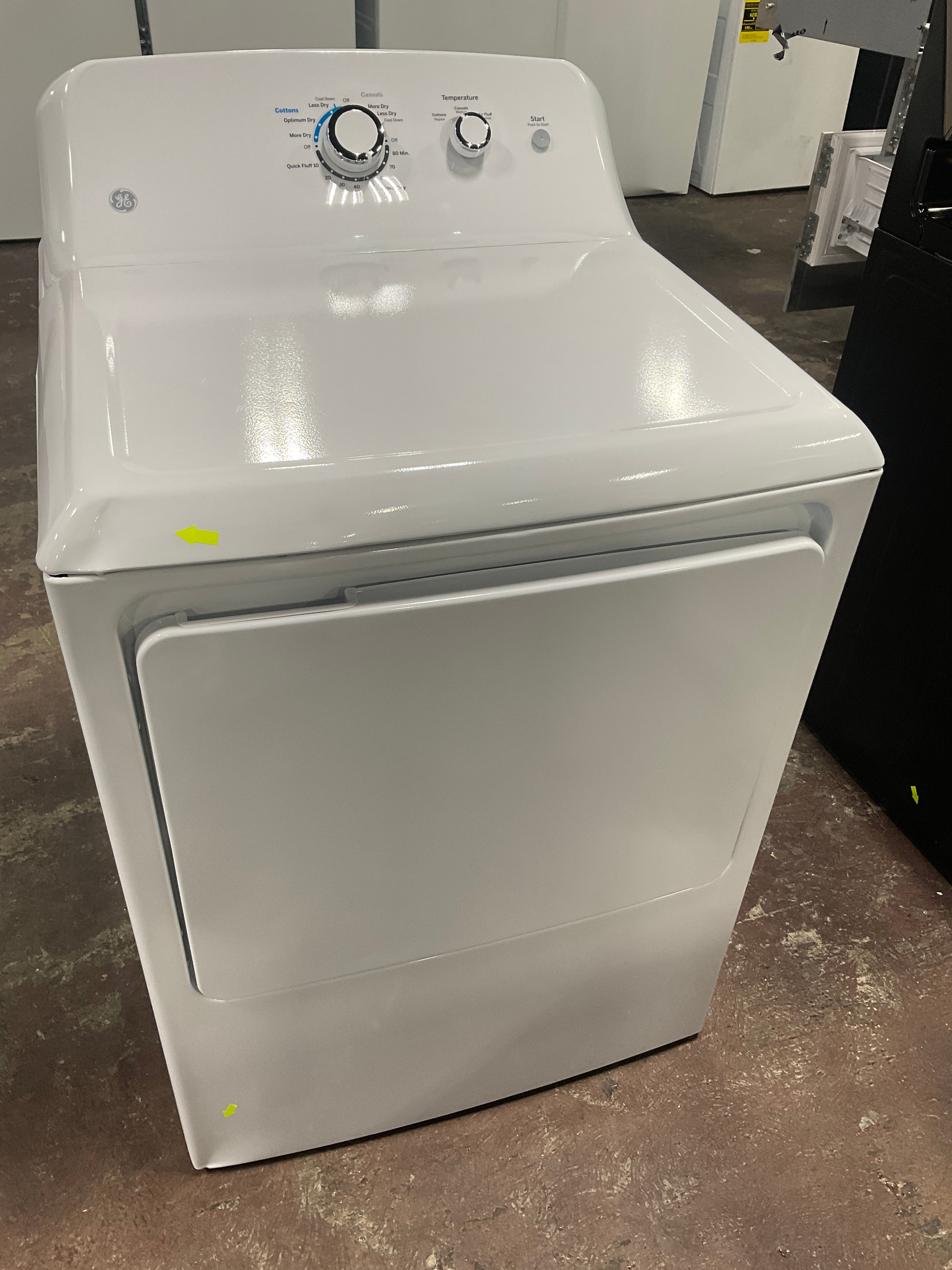 GE 6.2 cu. ft. Capacity Electric Dryer with Up To 120 ft. Venting and Shallow Depth