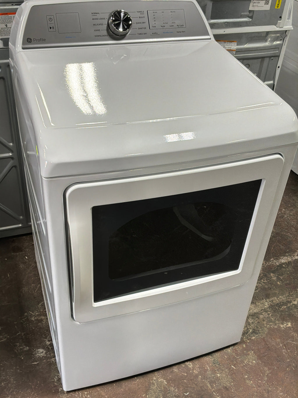 GE Profile™ ENERGY STAR® 7.4 cu. ft. Capacity aluminized alloy drum Electric Dryer with Sanitize Cycle and Sensor Dry