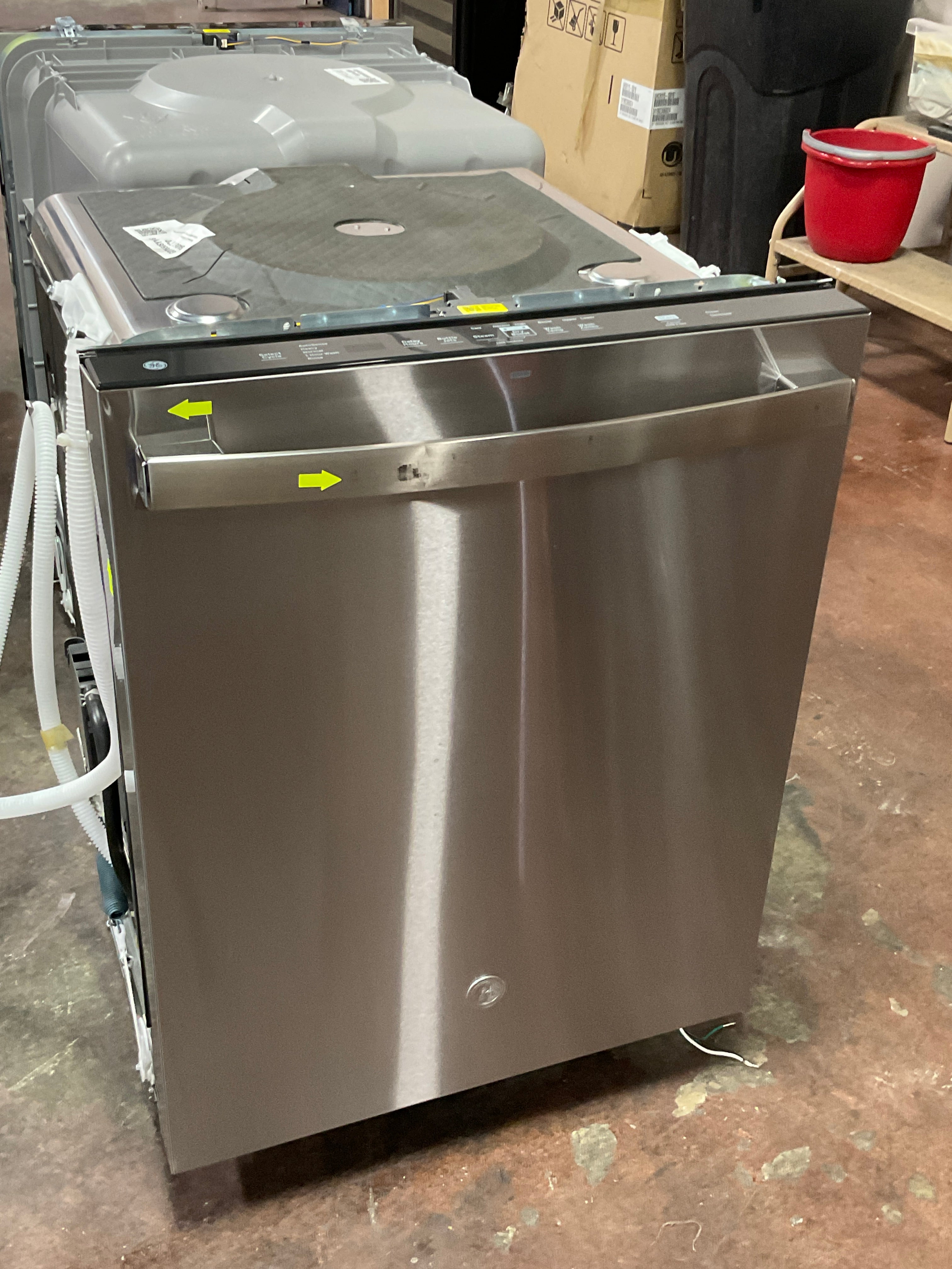 GE GE® ENERGY STAR® Top Control with Plastic Interior Dishwasher with Sanitize Cycle & Dry Boost