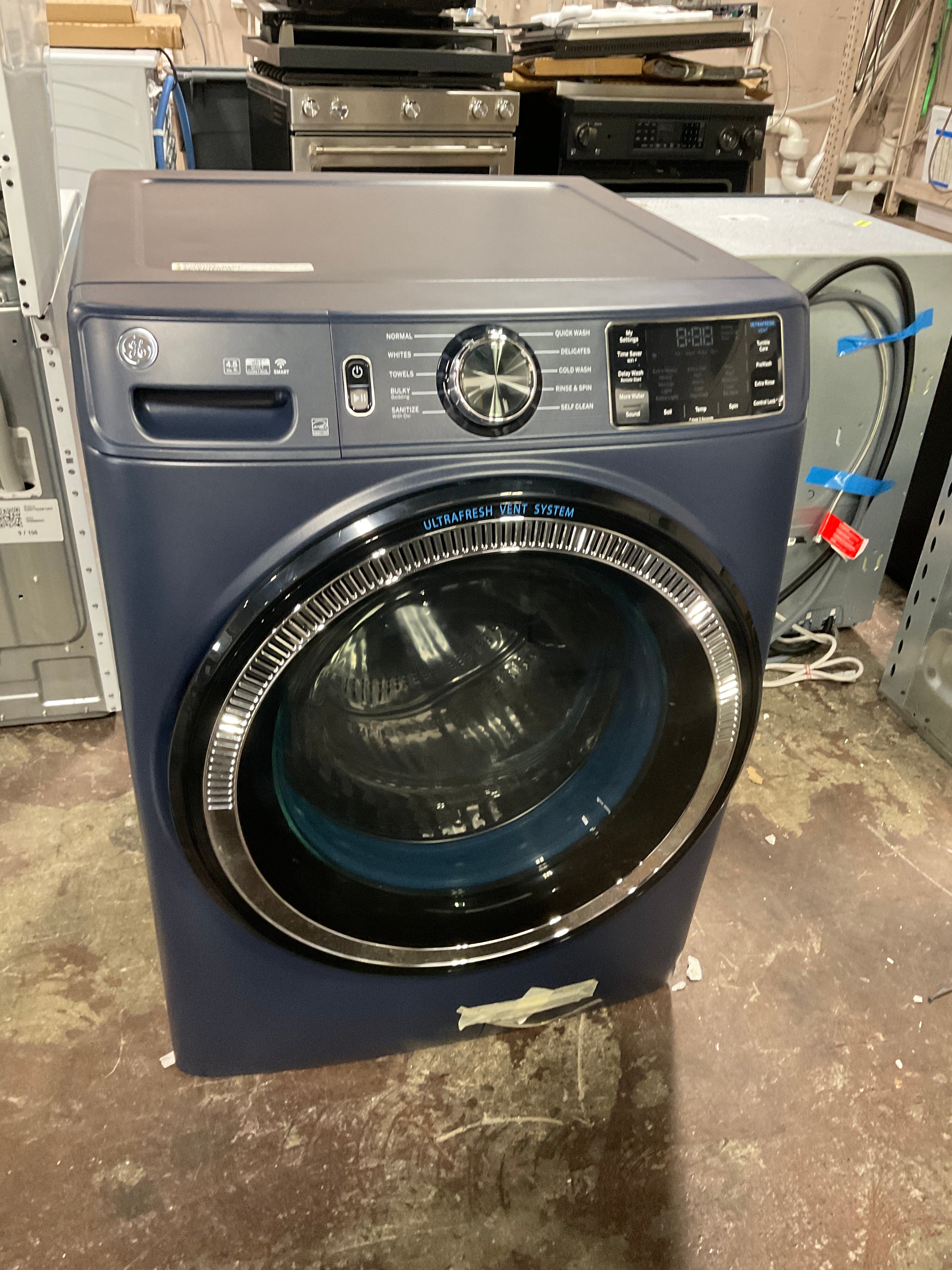 GE GE® ENERGY STAR® 4.8 cu. ft. Capacity Smart Front Load Washer with UltraFresh Vent System with OdorBlock™ and Sanitize w/Oxi
