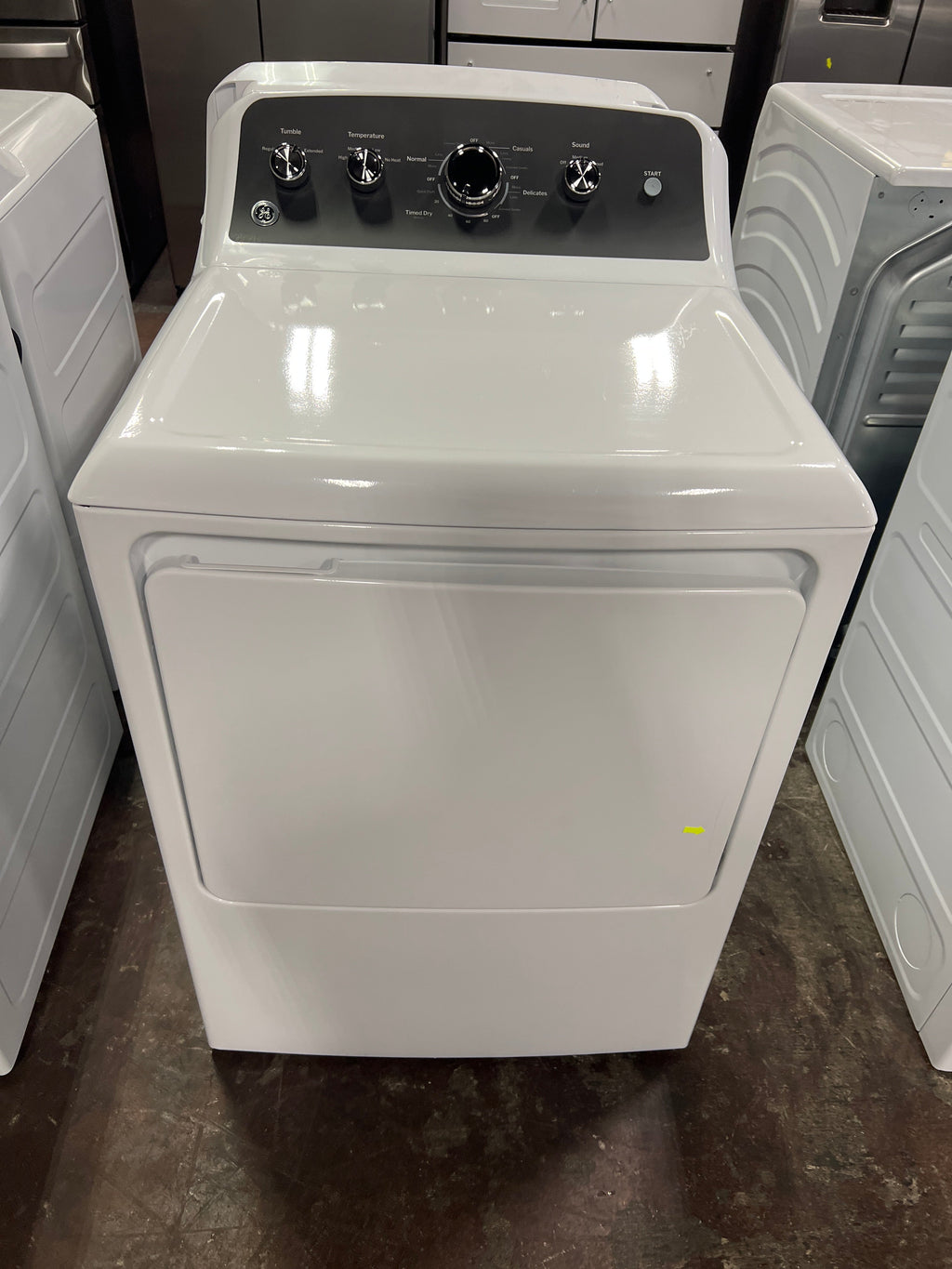 GE GE® 7.2 cu. ft. Capacity Electric Dryer with Up To 120 ft. Venting and Extended Tumble