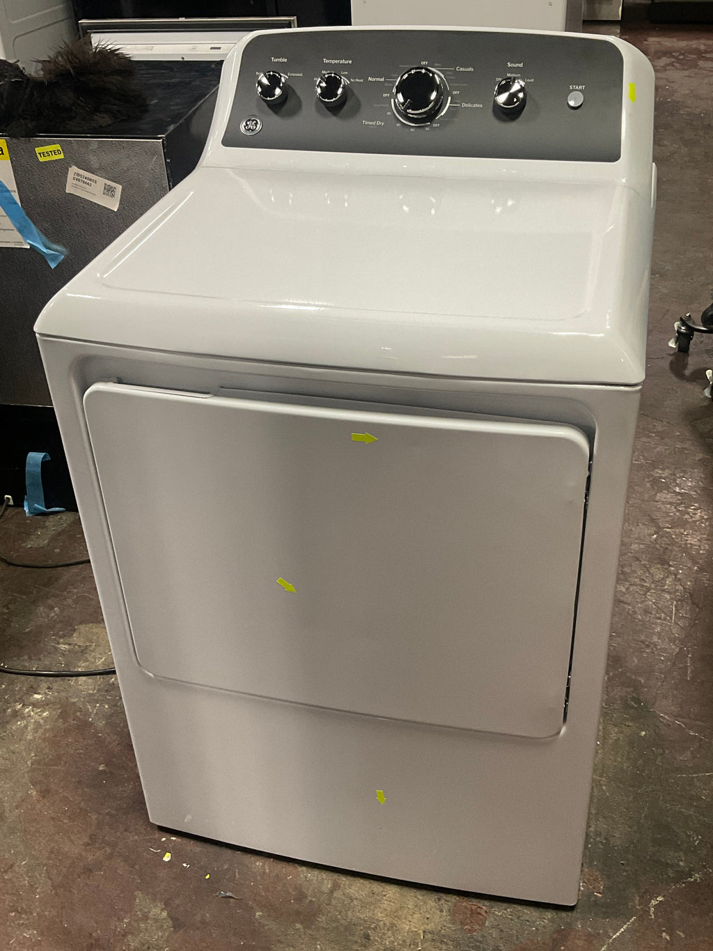 GE GE® 7.2 cu. ft. Capacity Electric Dryer with Up To 120 ft. Venting and Extended Tumble