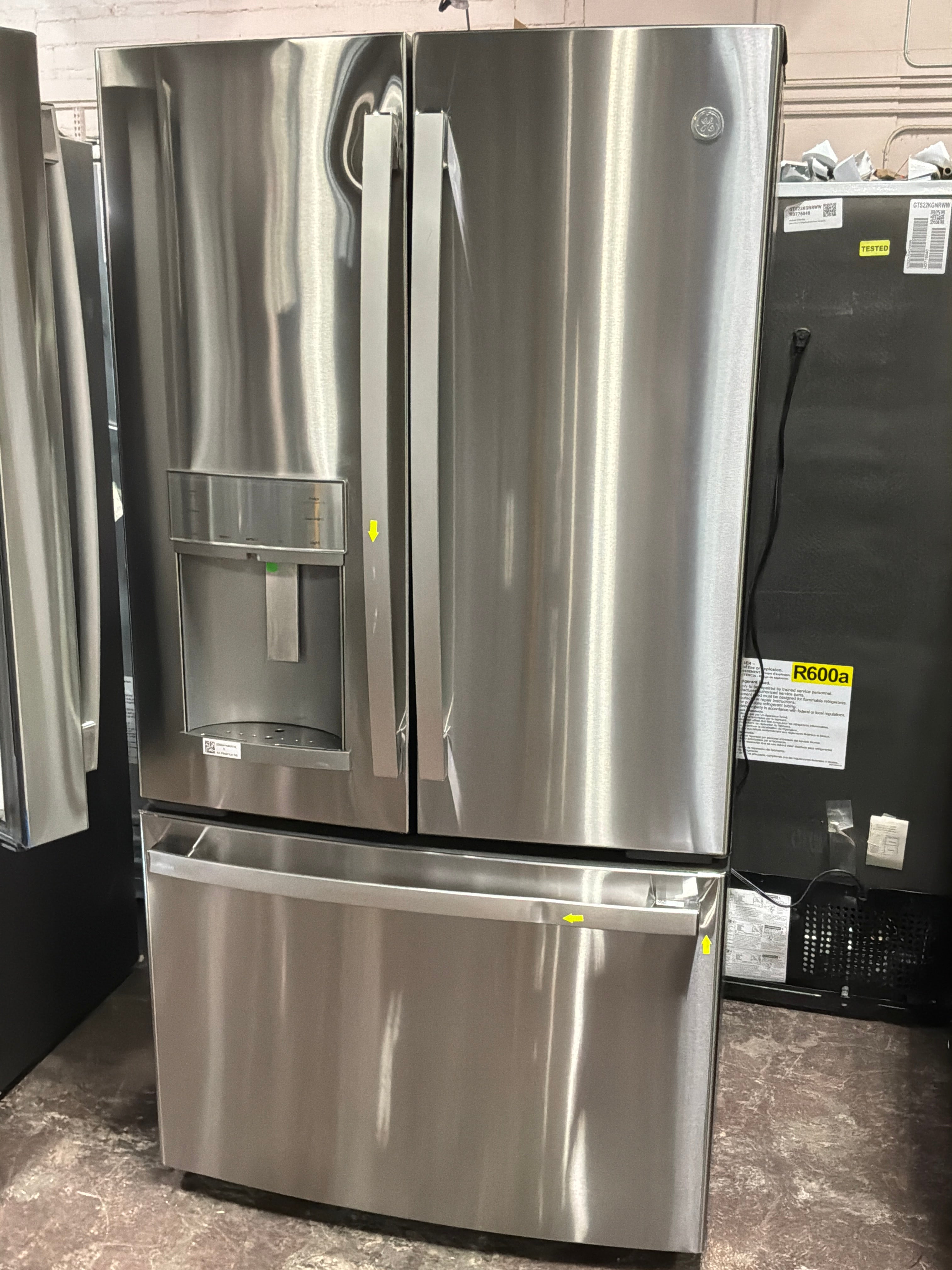 GE Profile™ ENERGY STAR® 22.1 Cu. Ft. Counter-Depth Fingerprint Resistant French-Door Refrigerator with Hands-Free AutoFill
