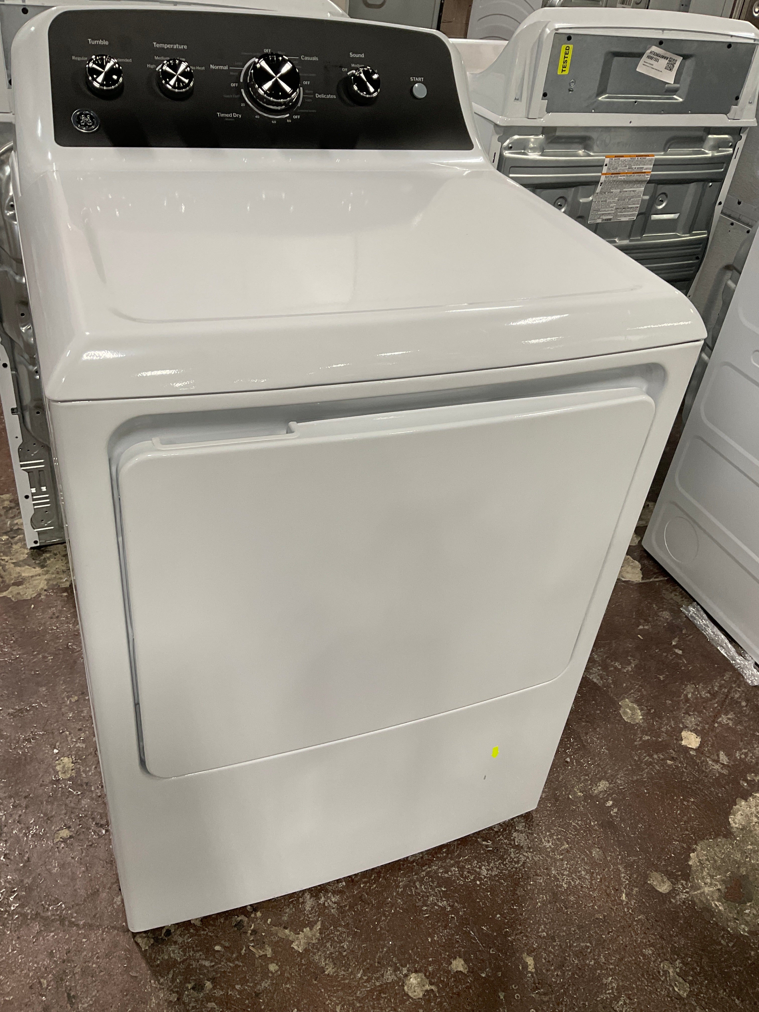 GE GE® 7.2 cu. ft. Capacity Electric Dryer with Up To 120 ft. Venting and Extended Tumble