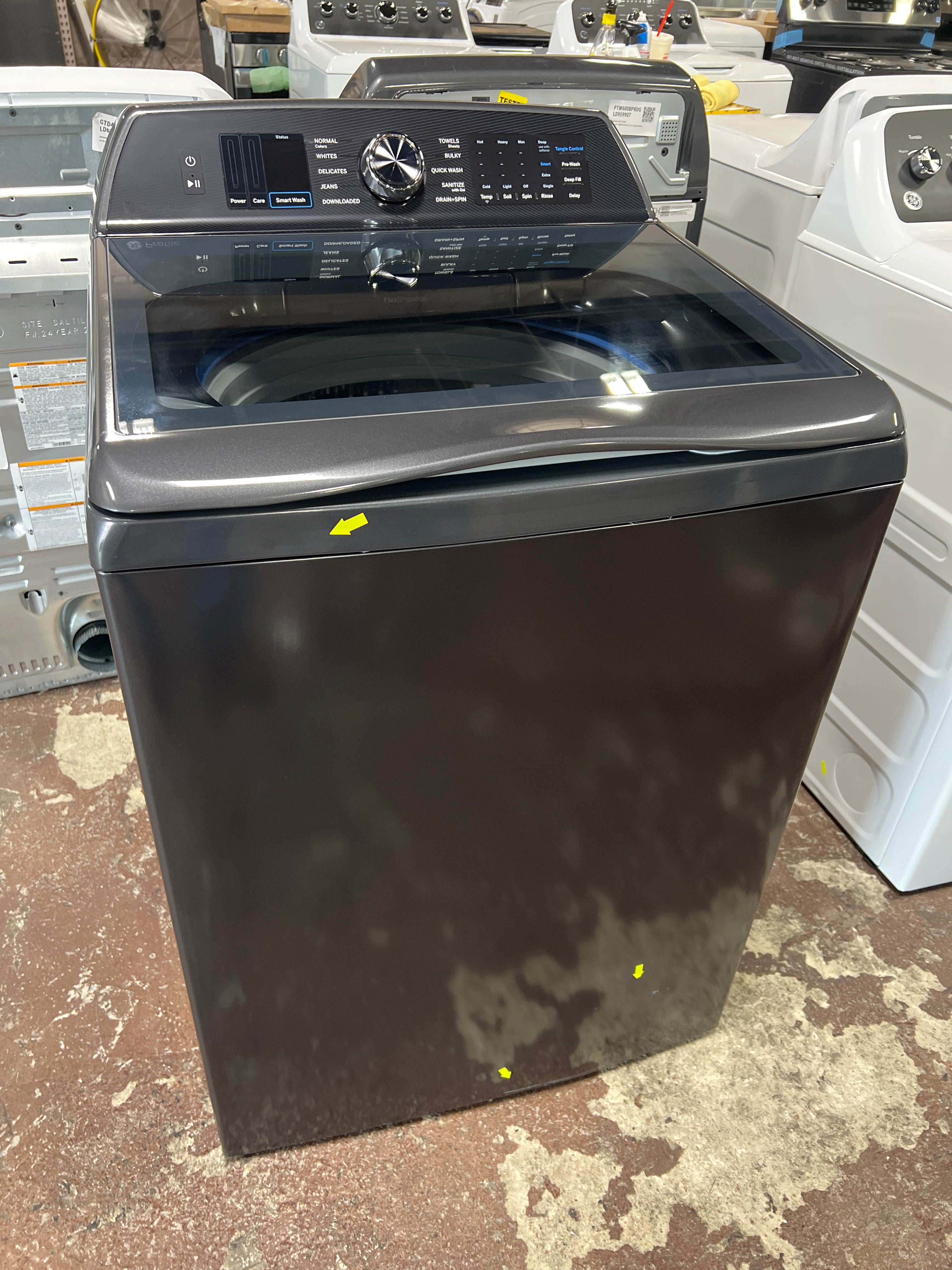 GE Profile™ ENERGY STAR® 5.3 cu. ft. Capacity Washer with Smarter Wash Technology and FlexDispense™