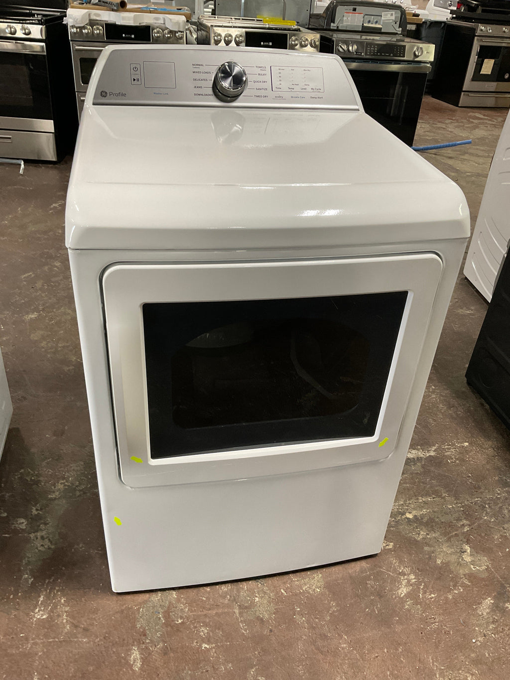 GE Profile™ ENERGY STAR® 7.4 cu. ft. Capacity aluminized alloy drum Electric Dryer with Sanitize Cycle and Sensor Dry