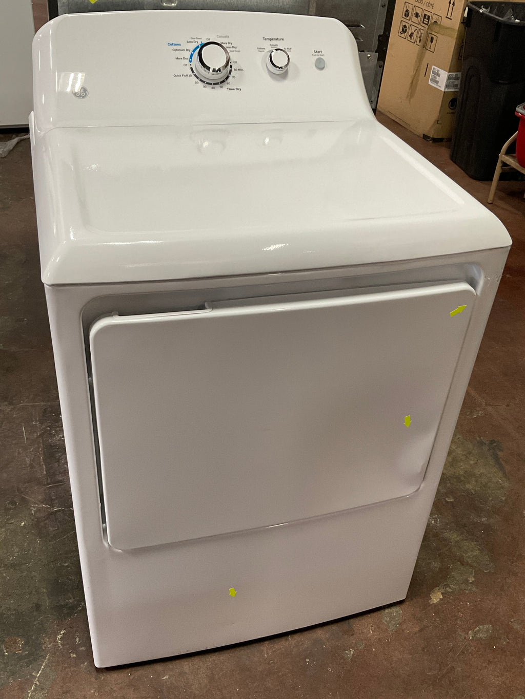 GE 6.2 cu. ft. Capacity Electric Dryer with Up To 120 ft. Venting and Shallow Depth