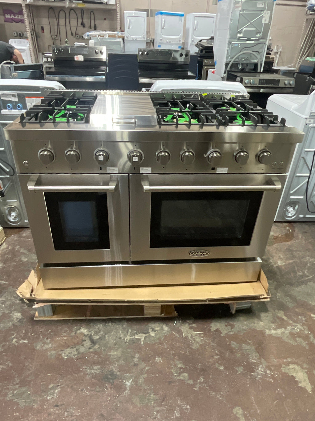 48" Dual Fuel Range with Griddle and Double Oven