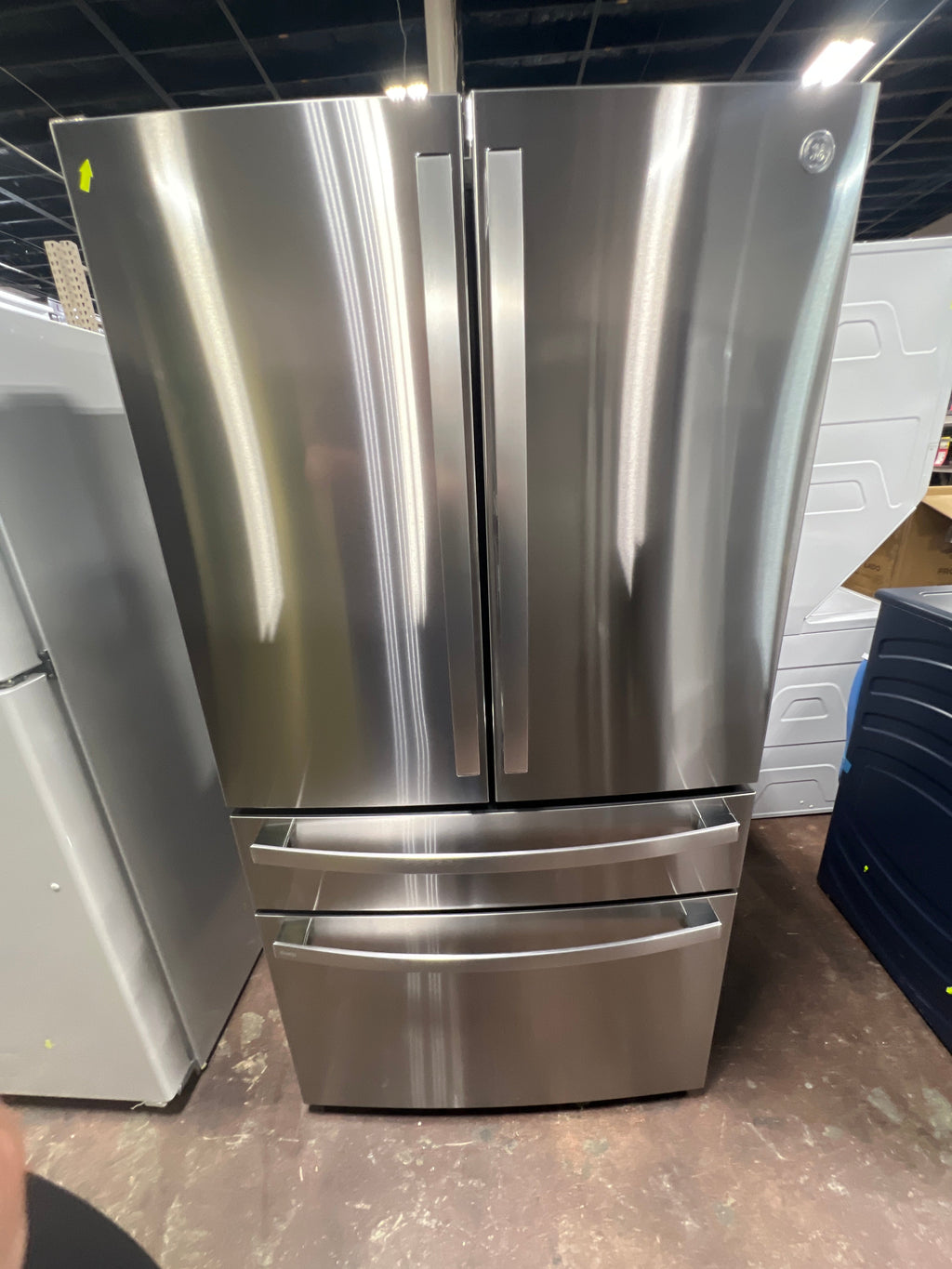 GE Profile™ ENERGY STAR® 23.3 Cu. Ft. Smart Counter-Depth Fingerprint Resistant 4-Door French-Door Refrigerator with Door In Door