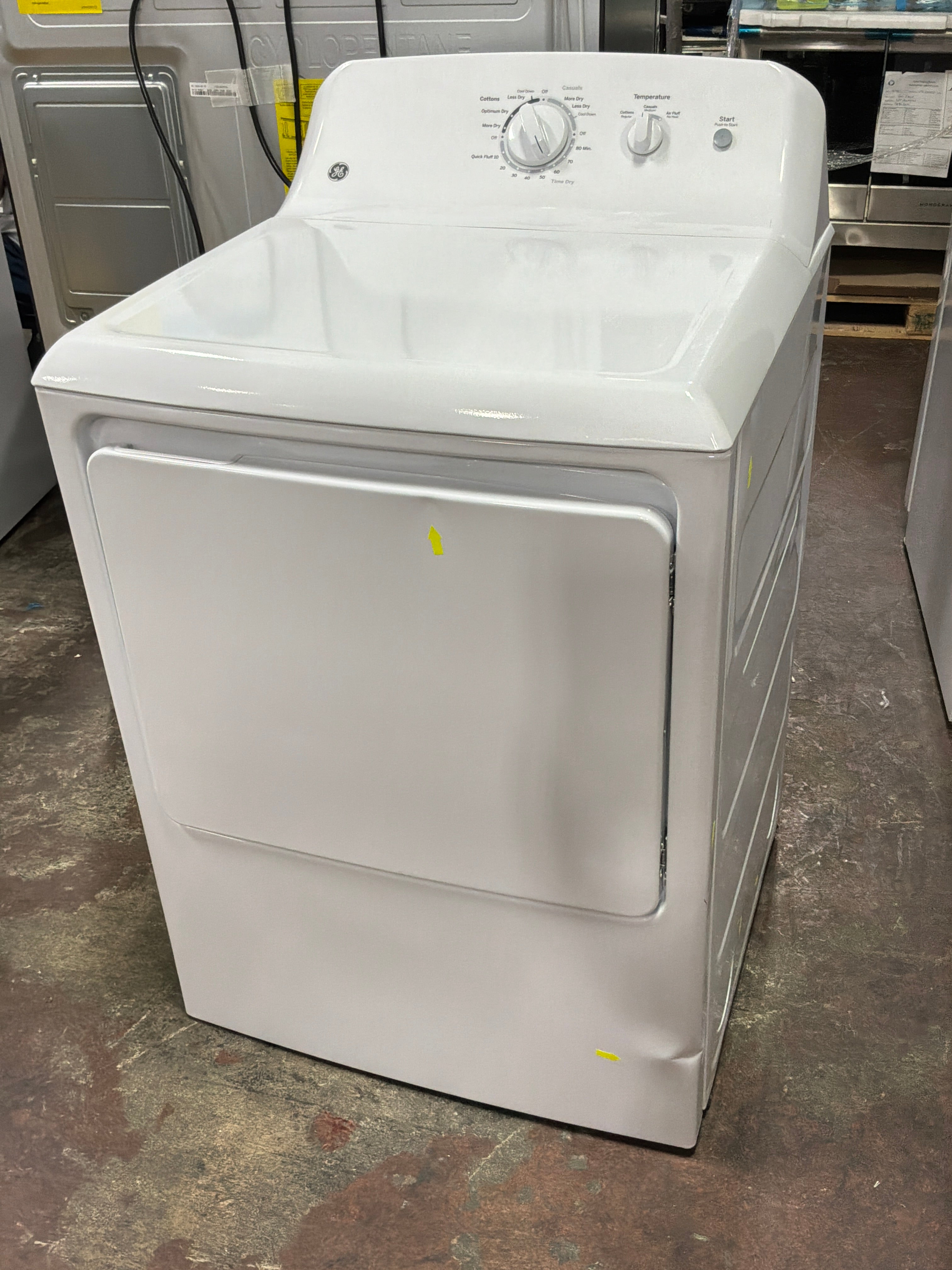 GE 6.2 cu. ft. Capacity Electric Dryer with Up To 120 ft. Venting and Shallow Depth