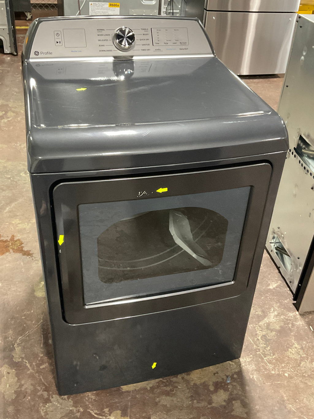 GE Profile™ ENERGY STAR® 7.4 cu. ft. Capacity aluminized alloy drum Electric Dryer with Sanitize Cycle and Sensor Dry
