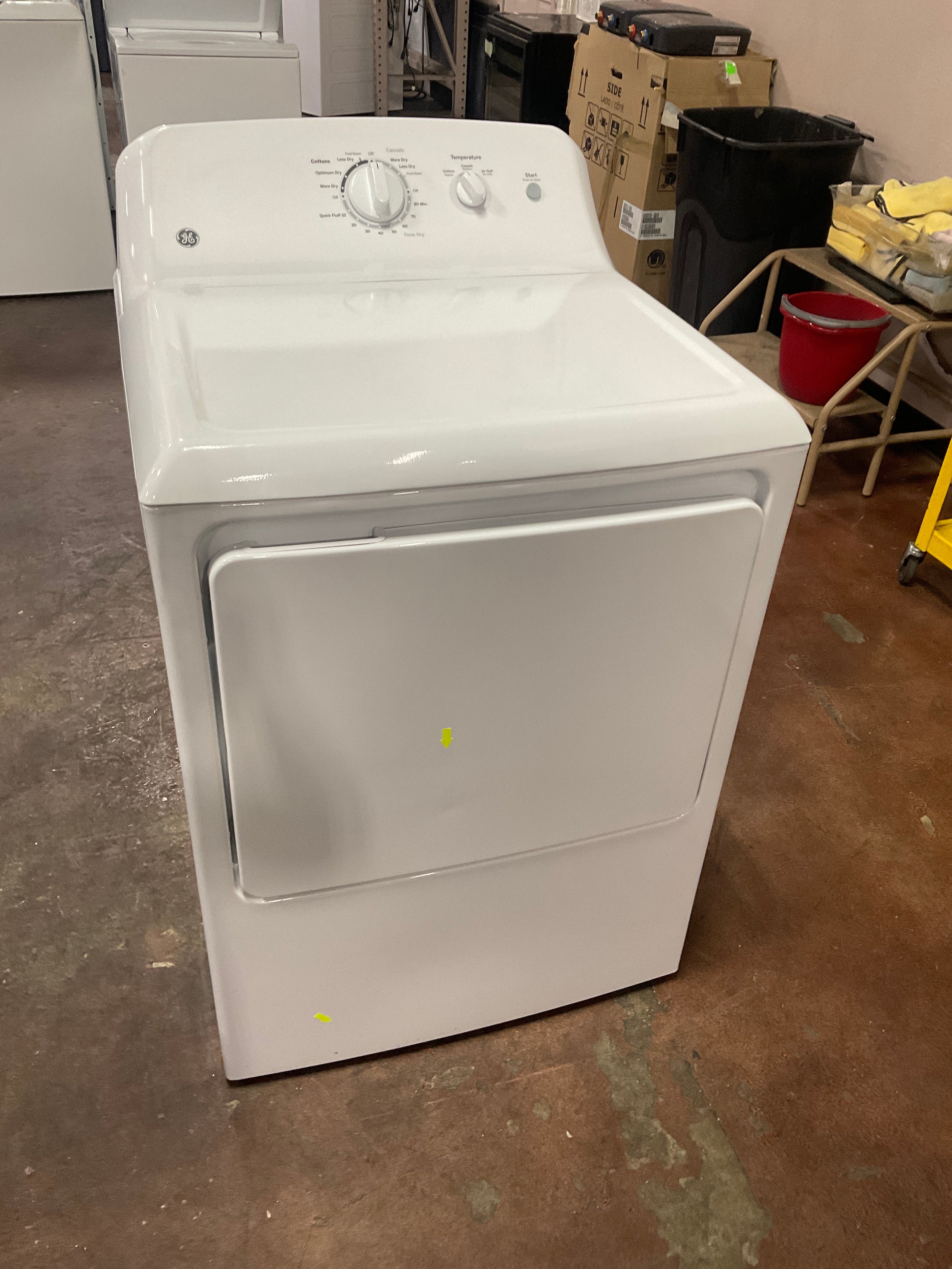 GE 6.2 cu. ft. Capacity Electric Dryer with Up To 120 ft. Venting and Shallow Depth