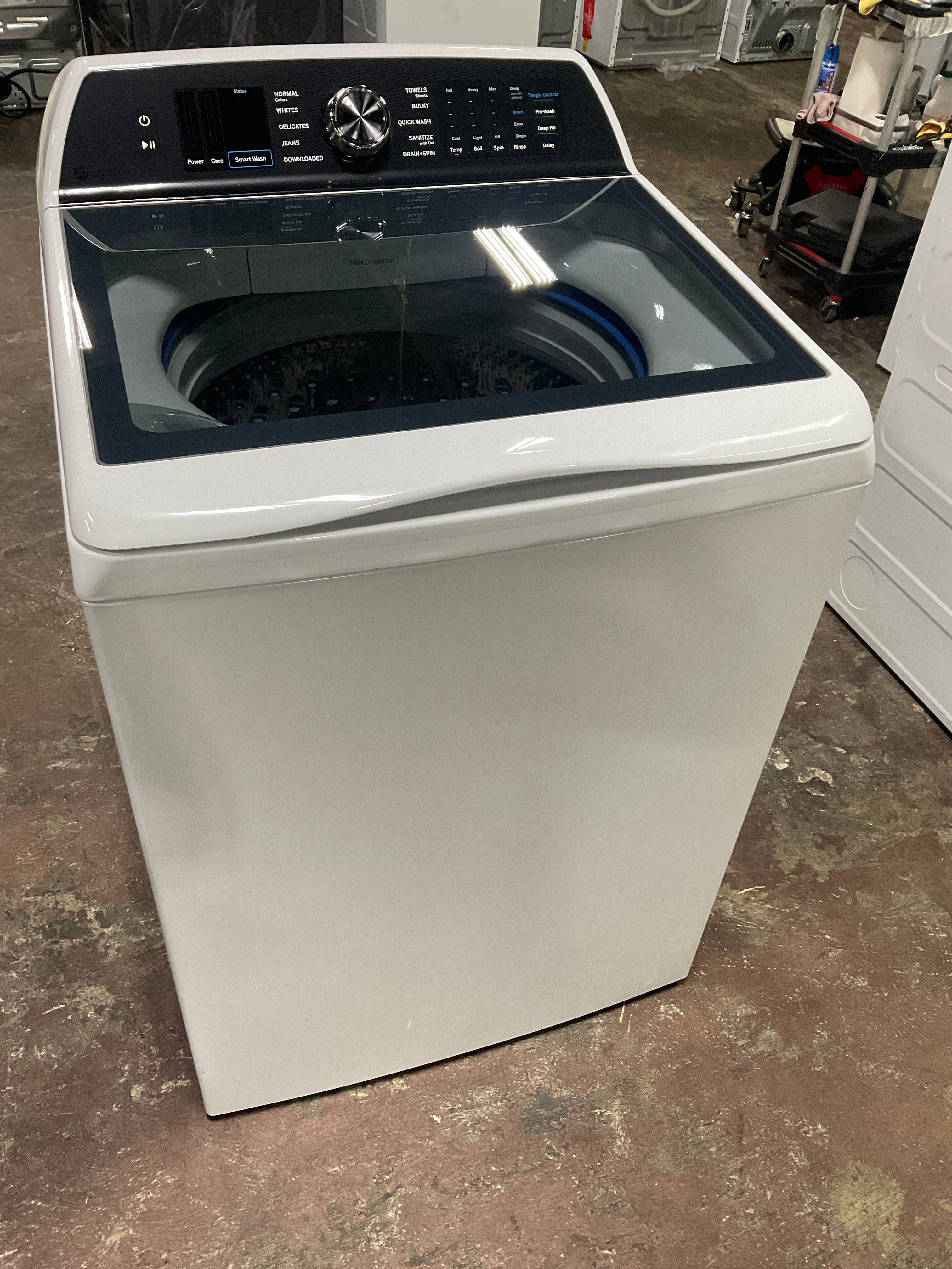 GE Profile™ ENERGY STAR® 5.3 cu. ft. Capacity Washer with Smarter Wash Technology and FlexDispense™