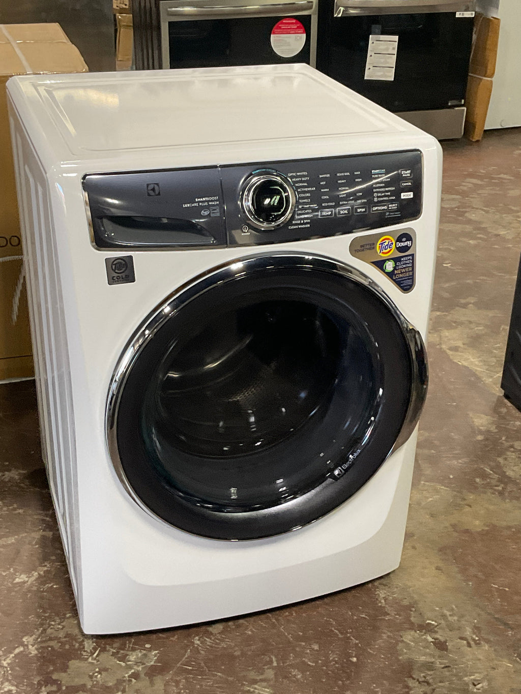 Electrolux - 4.5 Cu.Ft. Stackable Front Load Washer with Steam and SmartBoost Wash System - White