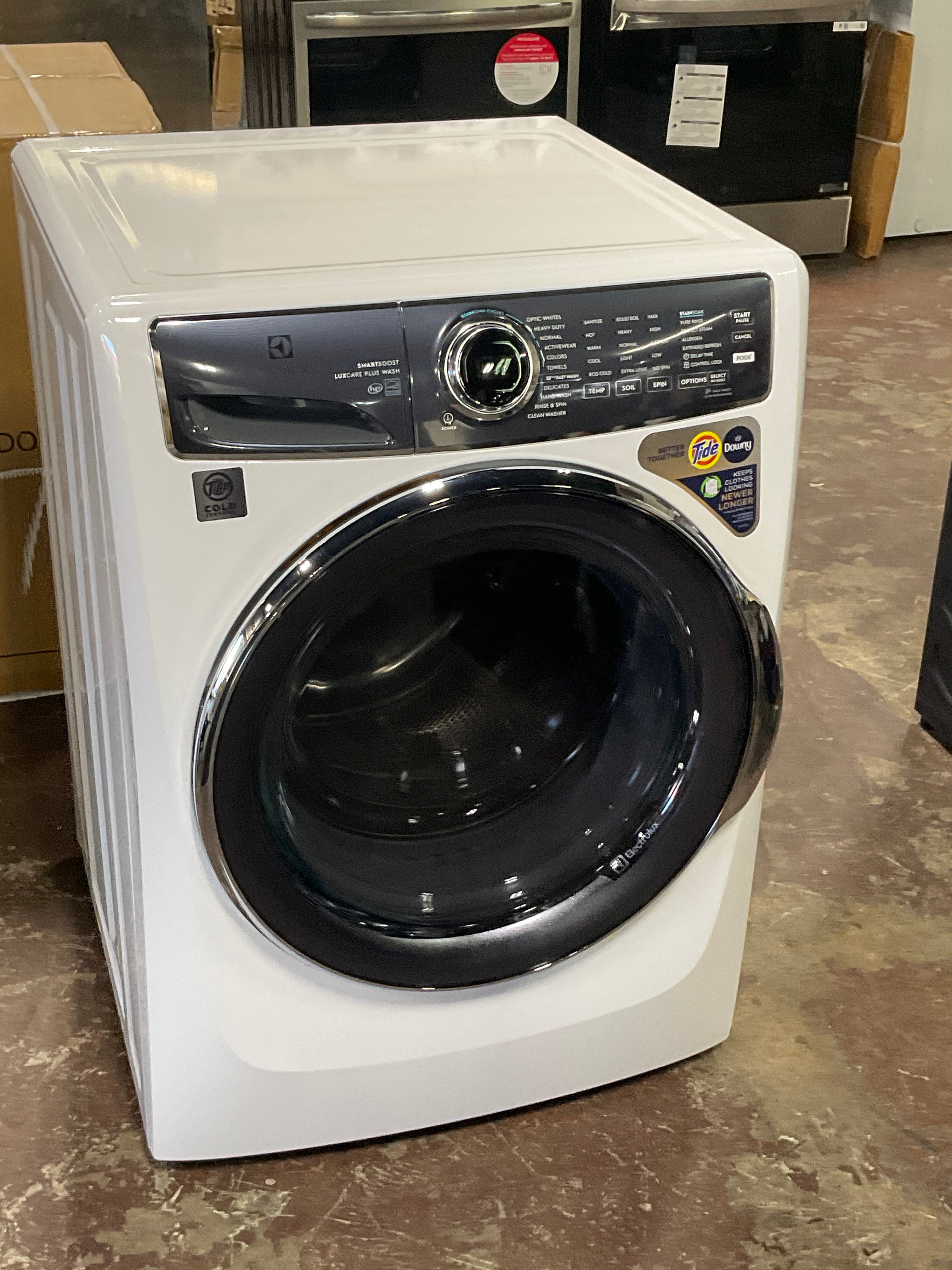 Electrolux - 4.5 Cu.Ft. Stackable Front Load Washer with Steam and SmartBoost Wash System - White