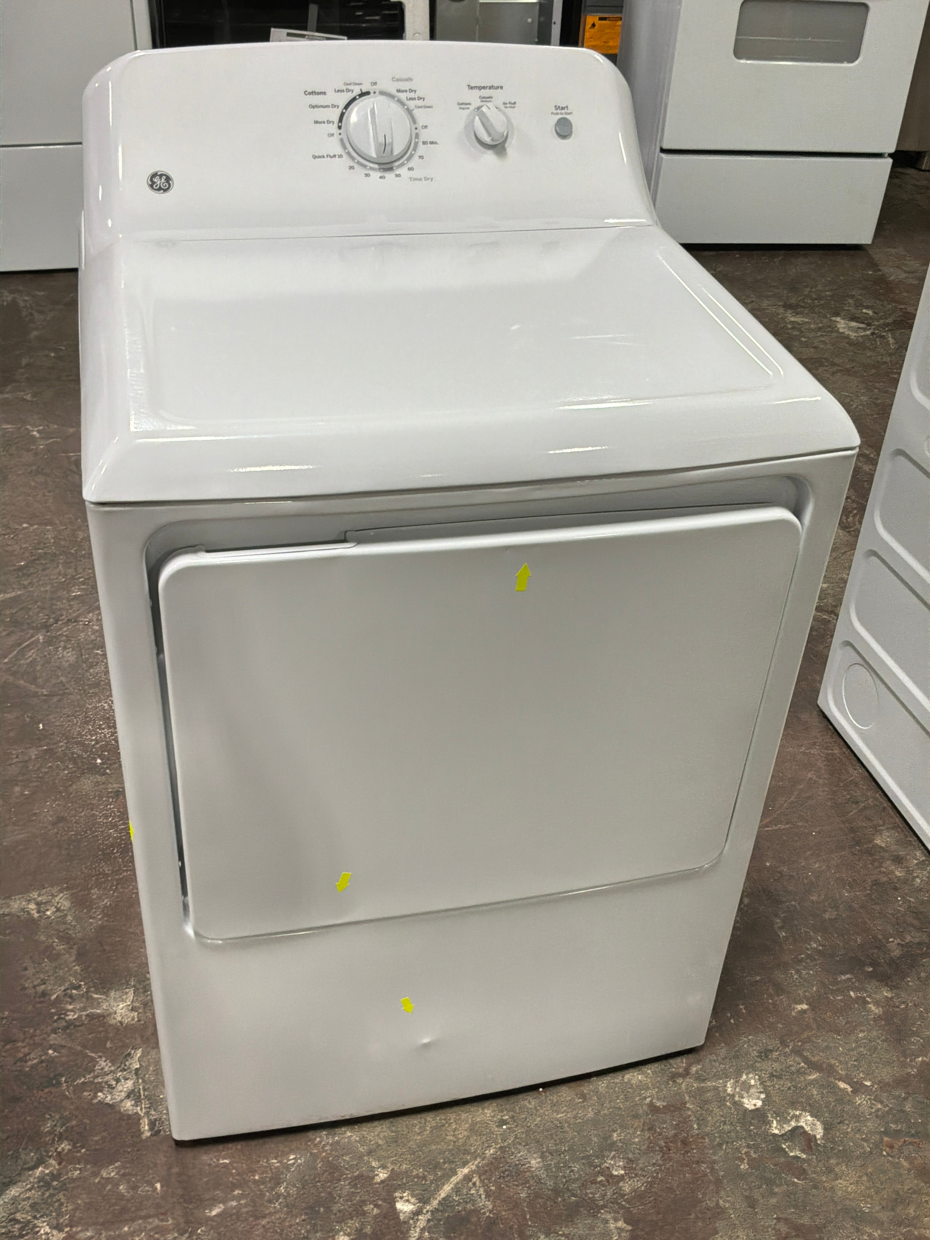 GE 6.2 cu. ft. Capacity Electric Dryer with Up To 120 ft. Venting and Shallow Depth