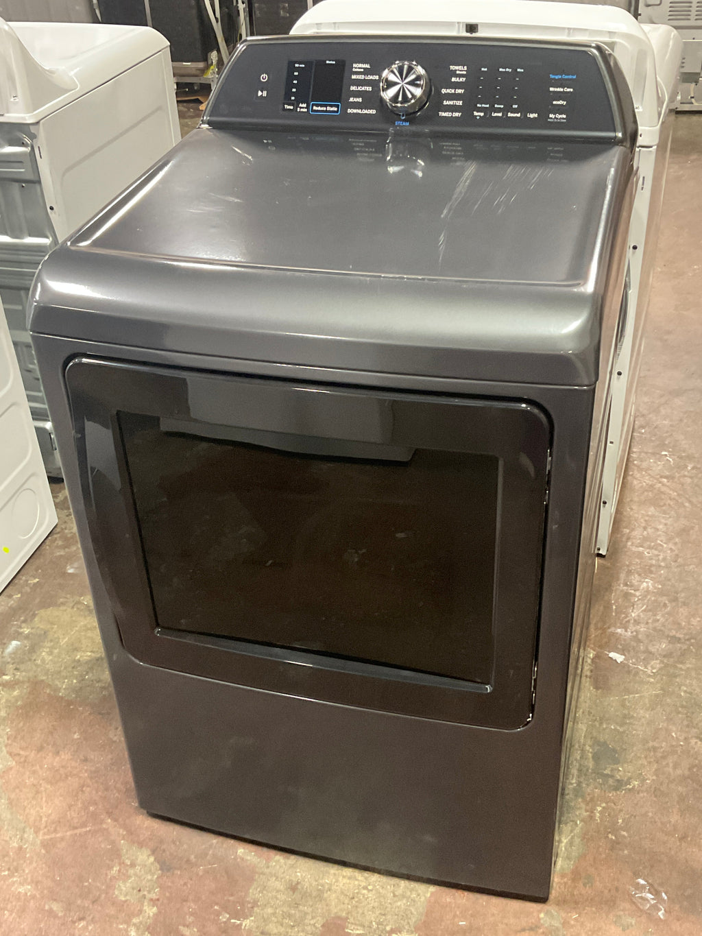 GE Profile™ ENERGY STAR® 7.4 cu. ft. Capacity Smart aluminized alloy drum Electric Dryer with Sanitize Cycle and Sensor Dry