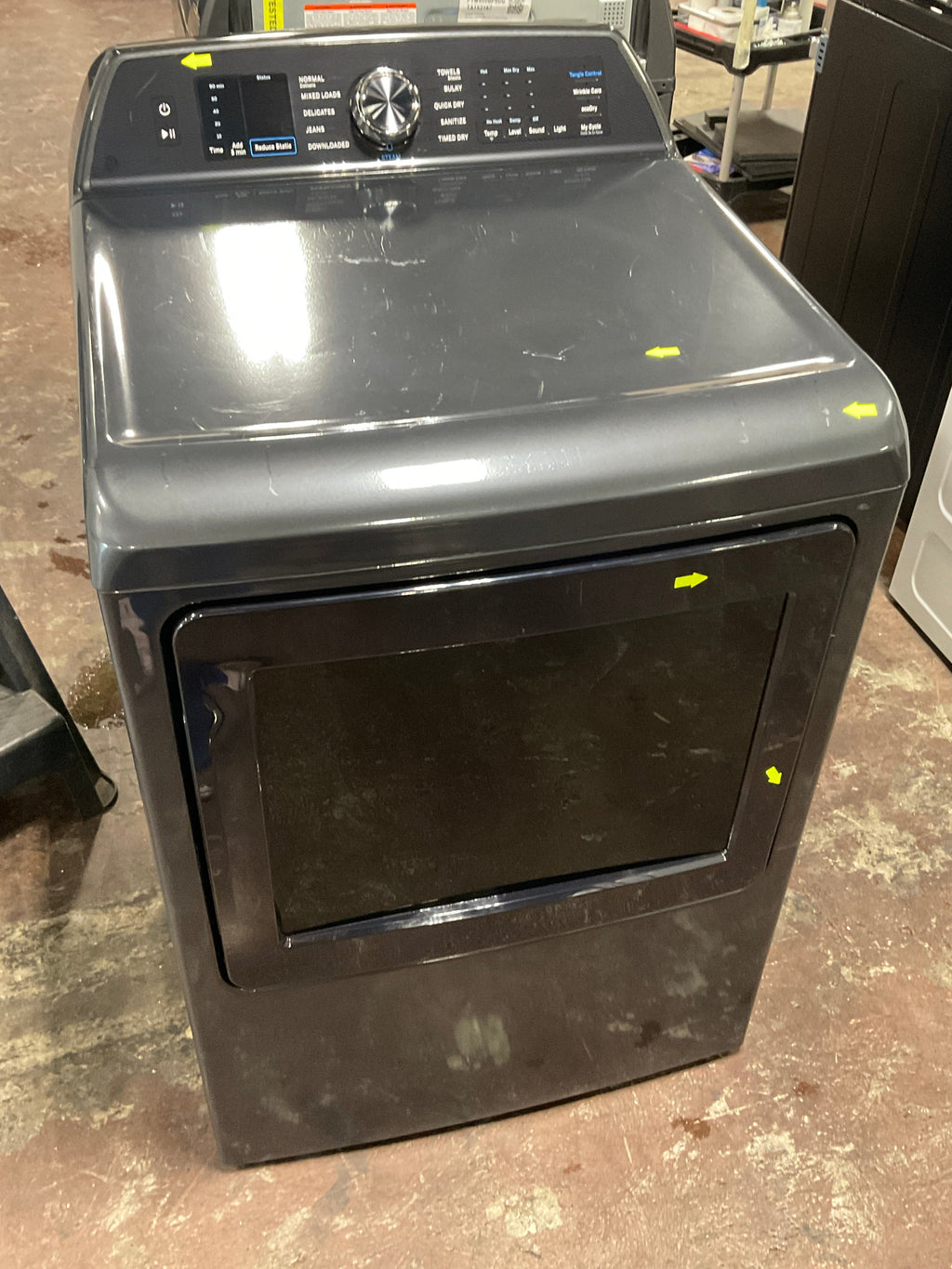 GE Profile™ ENERGY STAR® 7.4 cu. ft. Capacity Smart aluminized alloy drum Electric Dryer with Sanitize Cycle and Sensor Dry