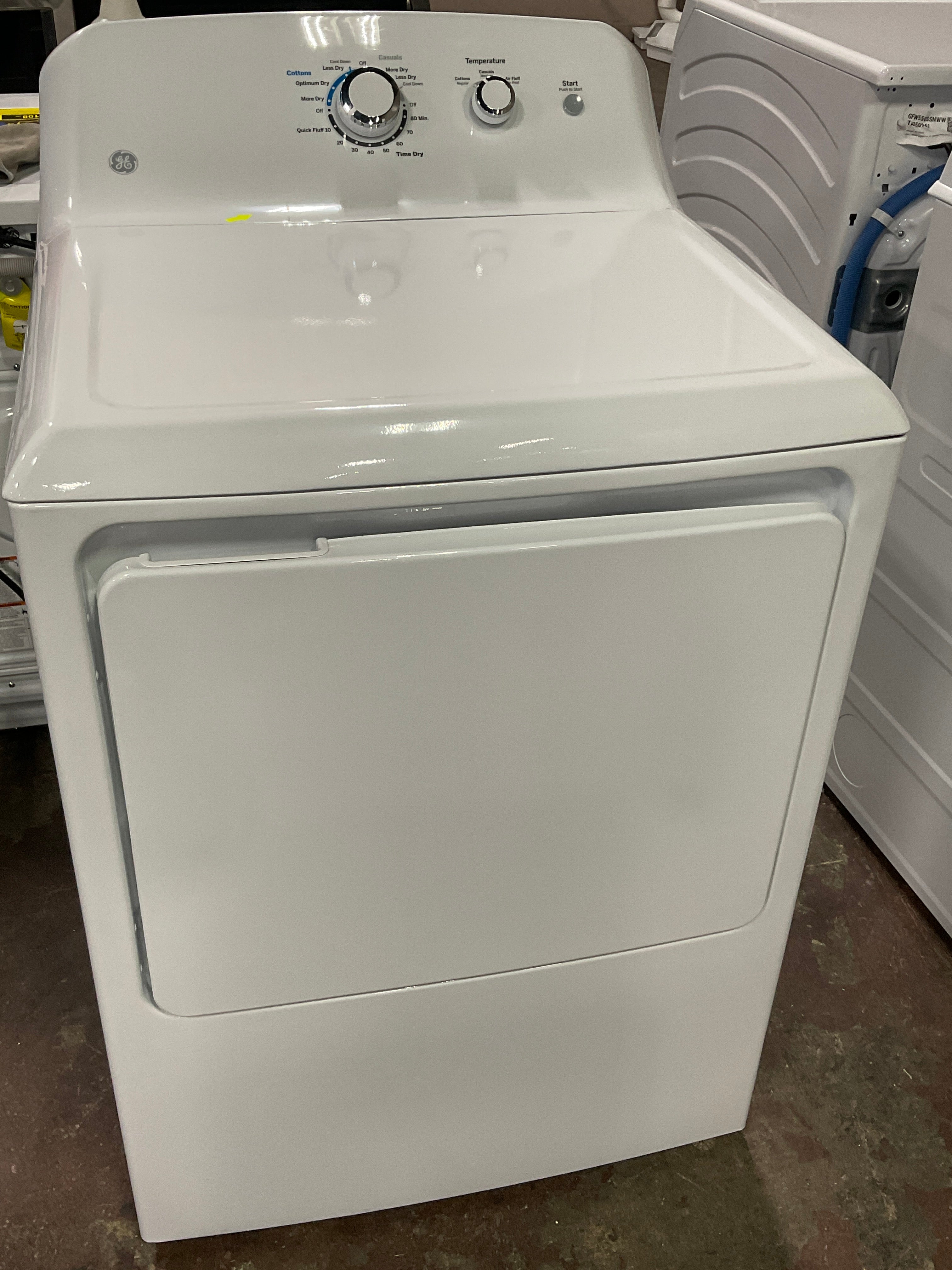 GE 6.2 cu. ft. Capacity Electric Dryer with Up To 120 ft. Venting and Shallow Depth