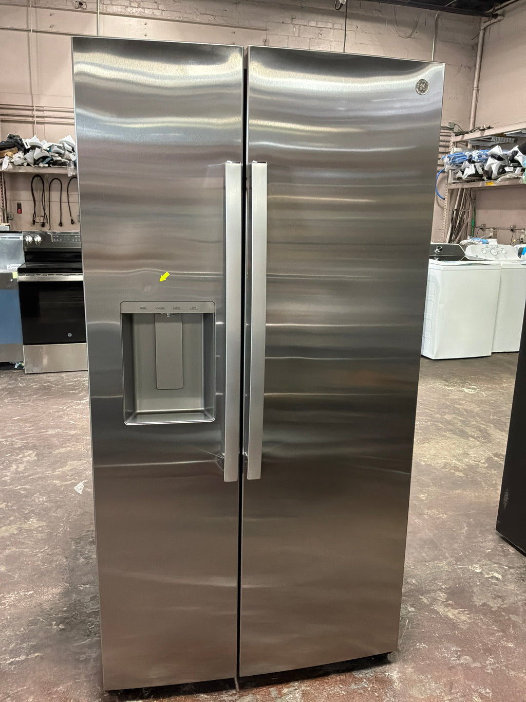 GE® 27.9 Cu. Ft. Side-By-Side Refrigerator with Extra Tall Dispenser and In-Door Icemaker