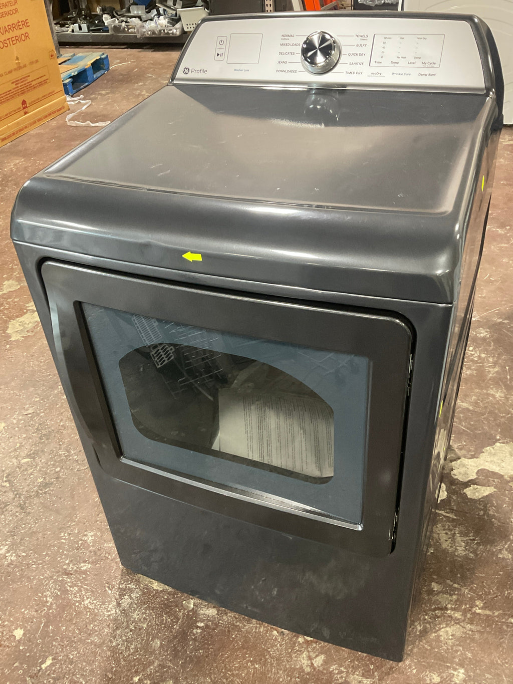 GE Profile™ ENERGY STAR® 7.4 cu. ft. Capacity aluminized alloy drum Electric Dryer with Sanitize Cycle and Sensor Dry