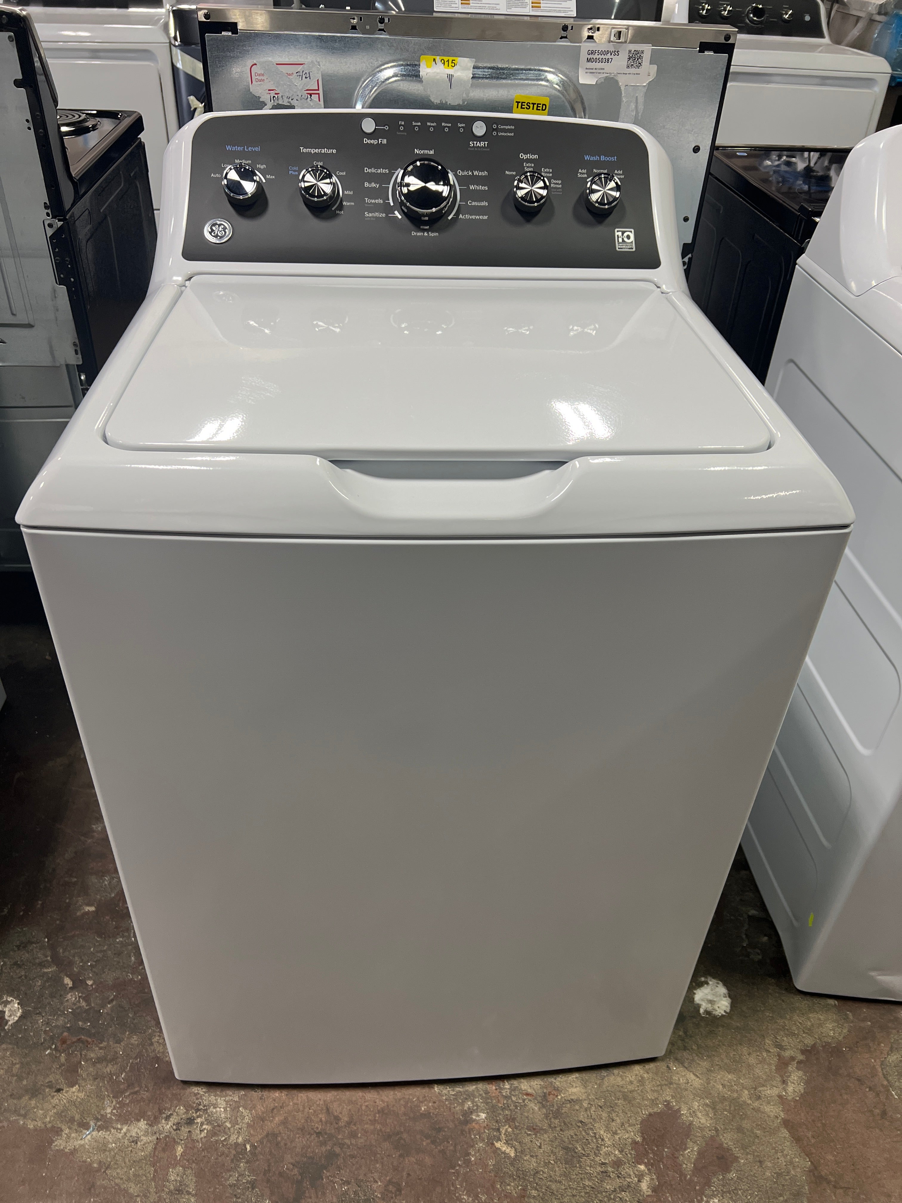 GE GE® 4.5 cu. ft. Capacity Washer with Stainless Steel Basket, Cold Plus and Wash Boost