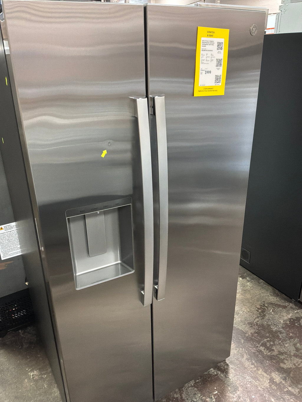 GE® 27.9 Cu. Ft. Side-By-Side Refrigerator with Extra Tall Dispenser and In-Door Icemaker