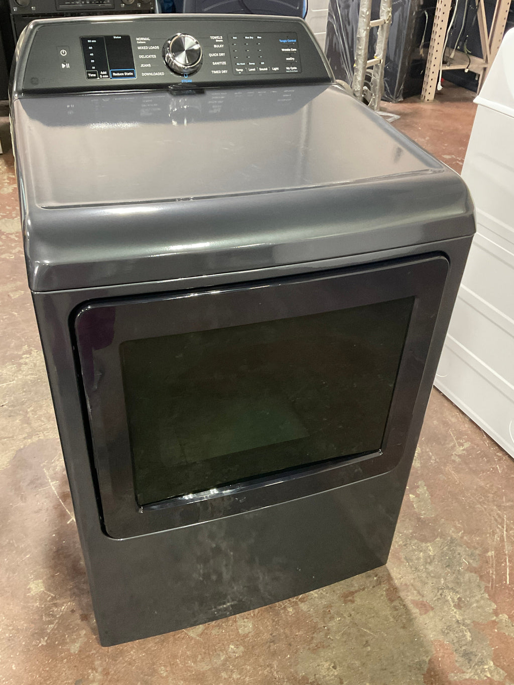 GE Profile™ ENERGY STAR® 7.4 cu. ft. Capacity Smart aluminized alloy drum Electric Dryer with Sanitize Cycle and Sensor Dry