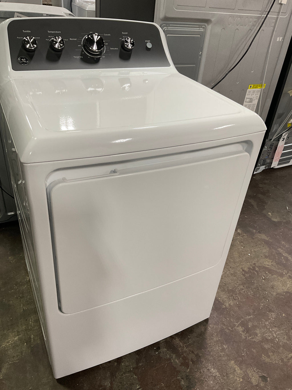 GE® 7.2 cu. ft. Capacity Gas Dryer with Up To 120 ft. Venting and Extended Tumble